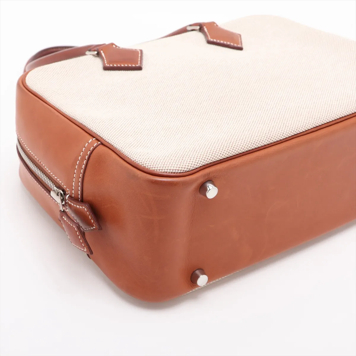 Plume 28 Toile H x Leather Beige x Brown Silver Hardware K: 2007 — view 4