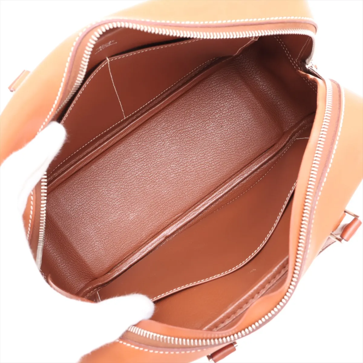 Plume 28 Toile H x Leather Beige x Brown Silver Hardware K: 2007 — view 7