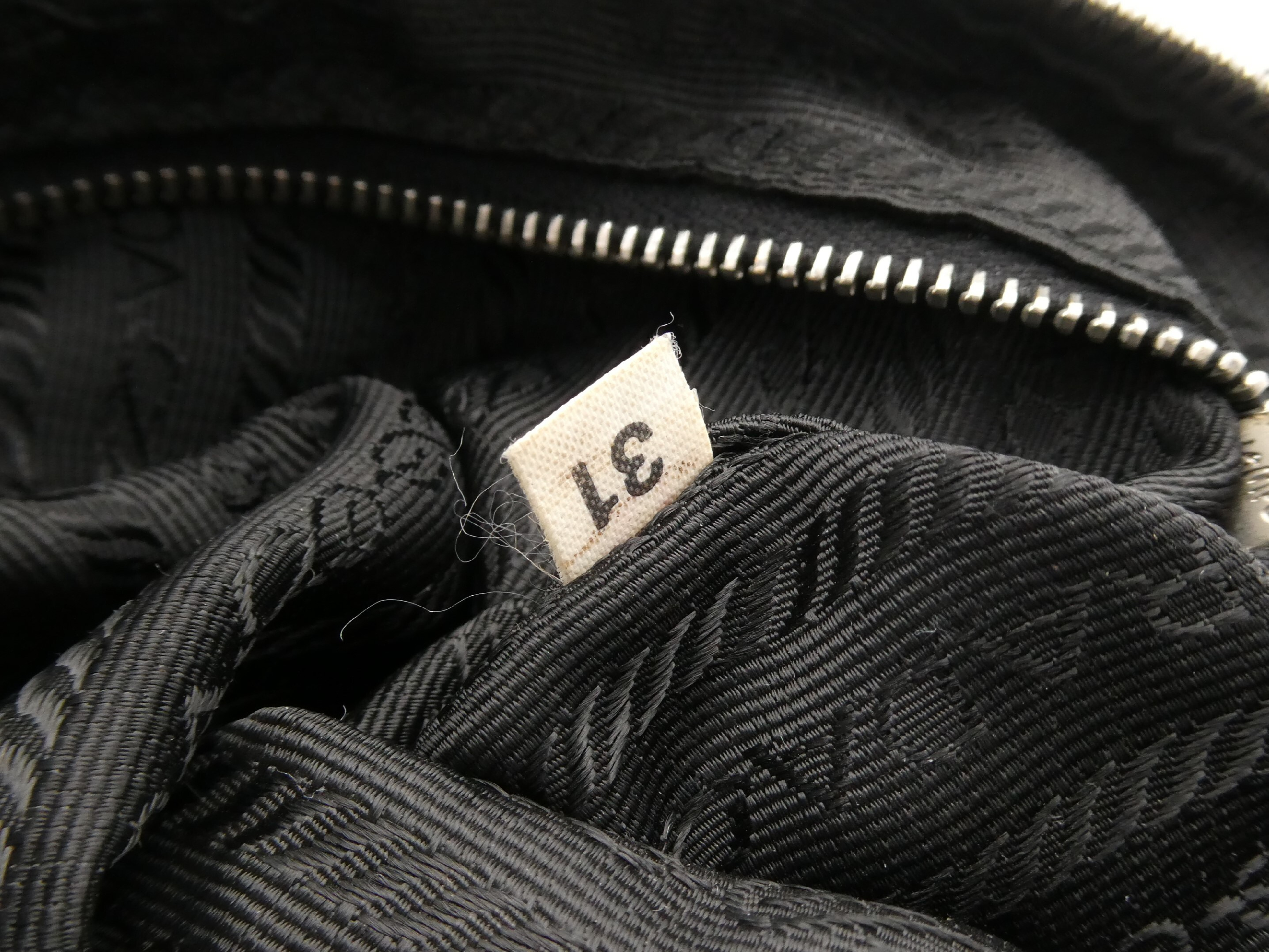 logo plate nylon leather handbag — view 9
