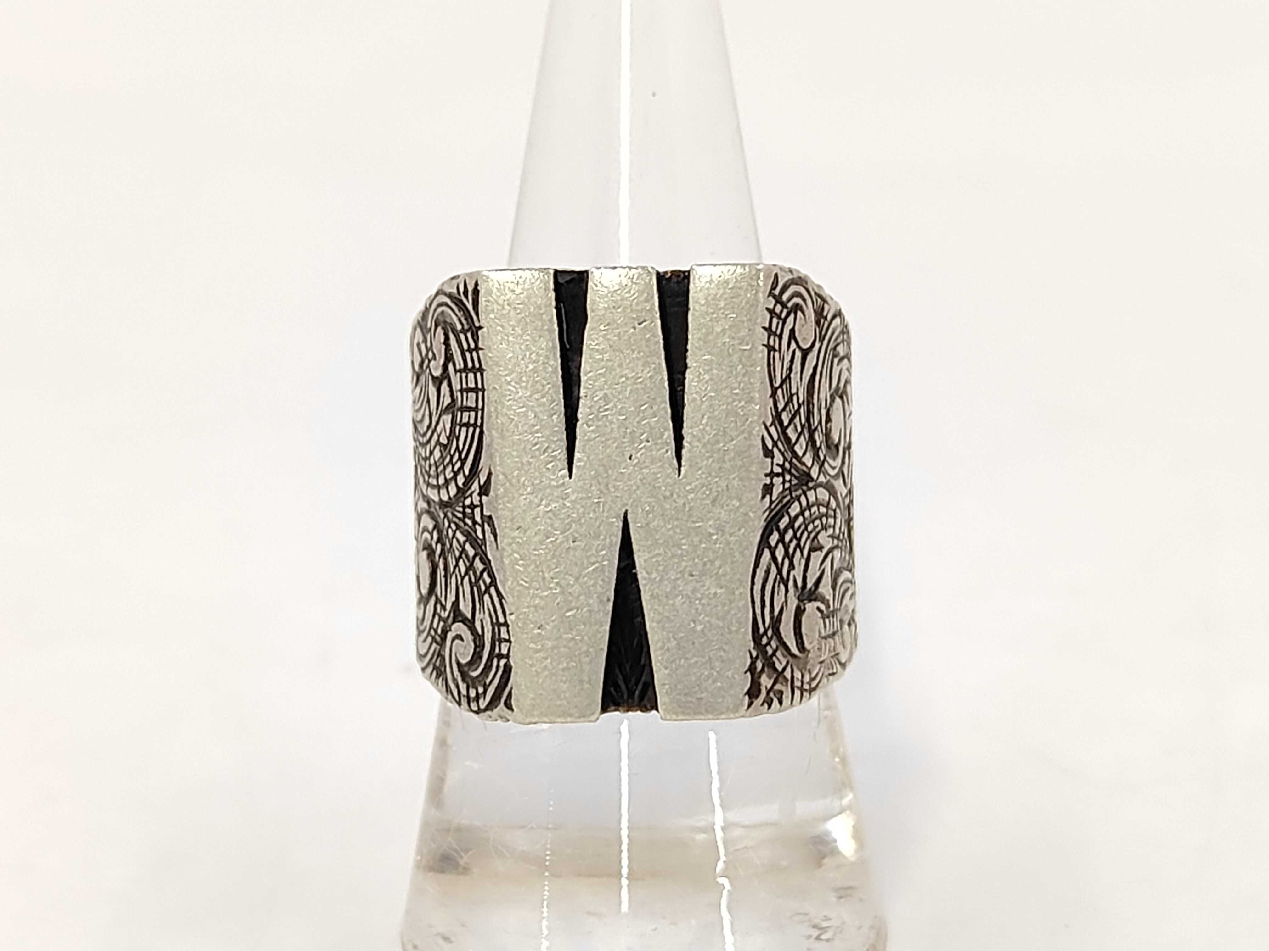 Ag925 Arabesque Alphabet M #M Ring