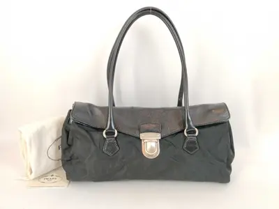 Nylon Prada BR1323 Handbag Push Lock Tessuto Nylon x Buffalo Handbag