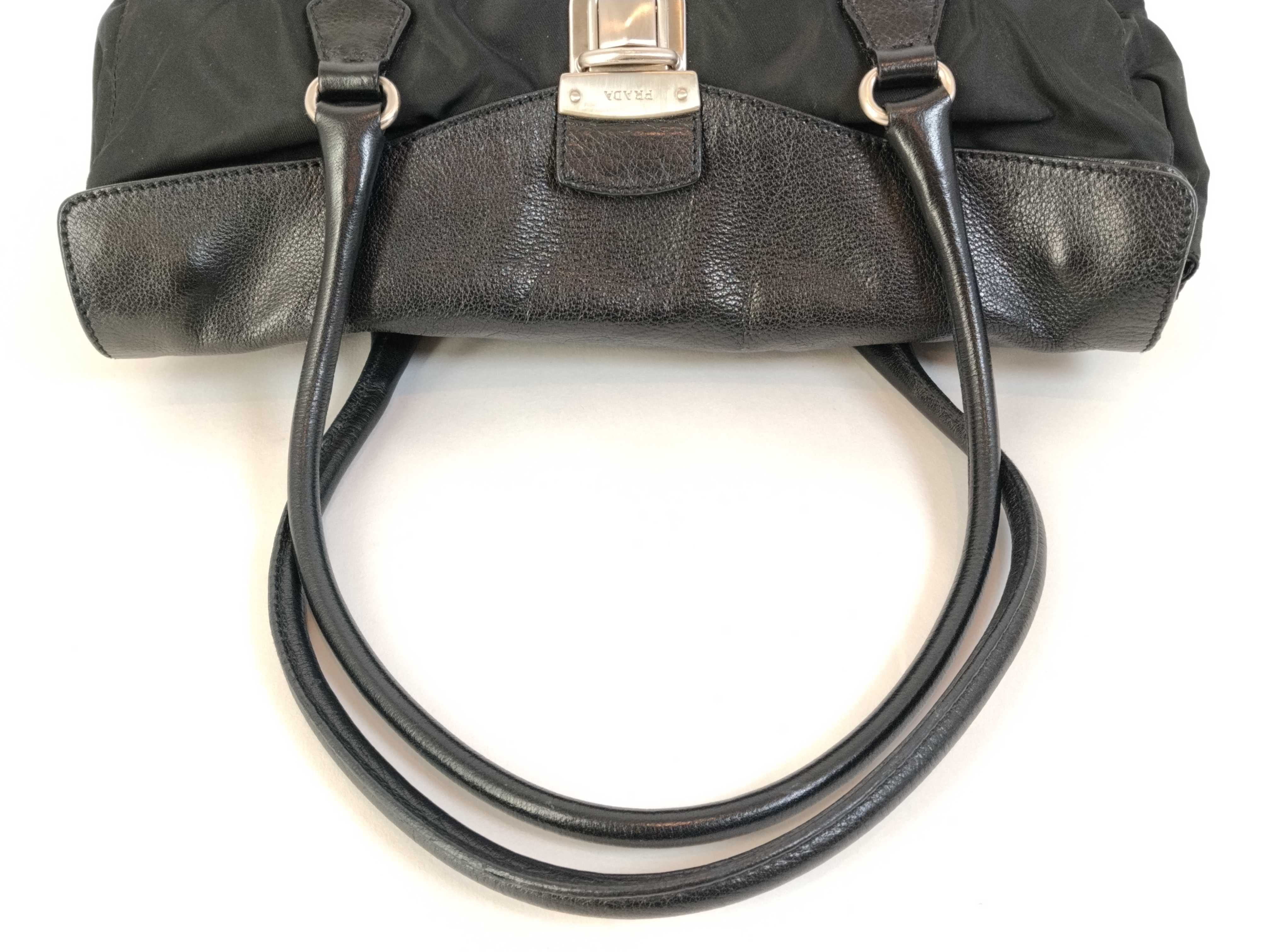 Nylon Prada BR1323 Handbag Push Lock Tessuto Nylon x Buffalo Handbag — view 3