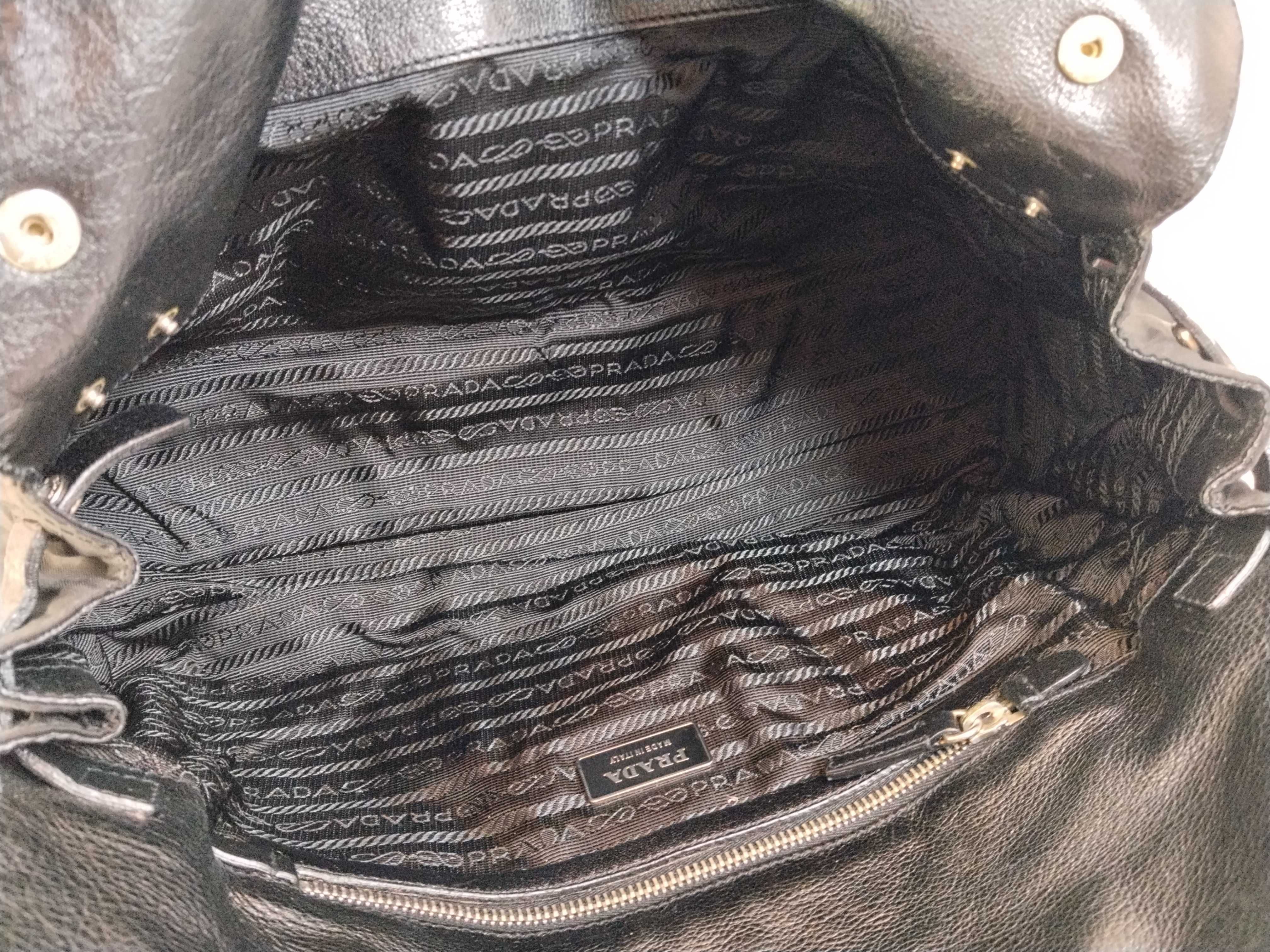 Nylon Prada BR1323 Handbag Push Lock Tessuto Nylon x Buffalo Handbag — view 9