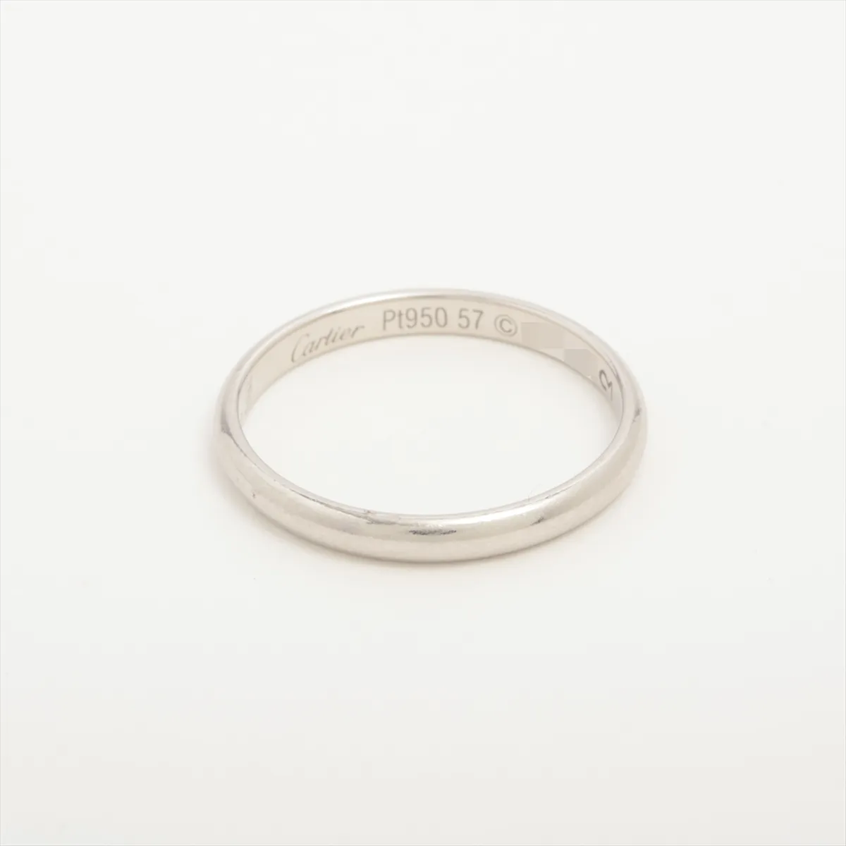 Wedding Ring Pt950 3.5g 57 Initial SE7721 B4012557