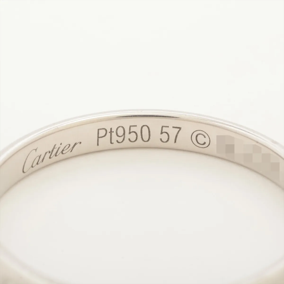 Wedding Ring Pt950 3.5g 57 Initial SE7721 B4012557 — view 3
