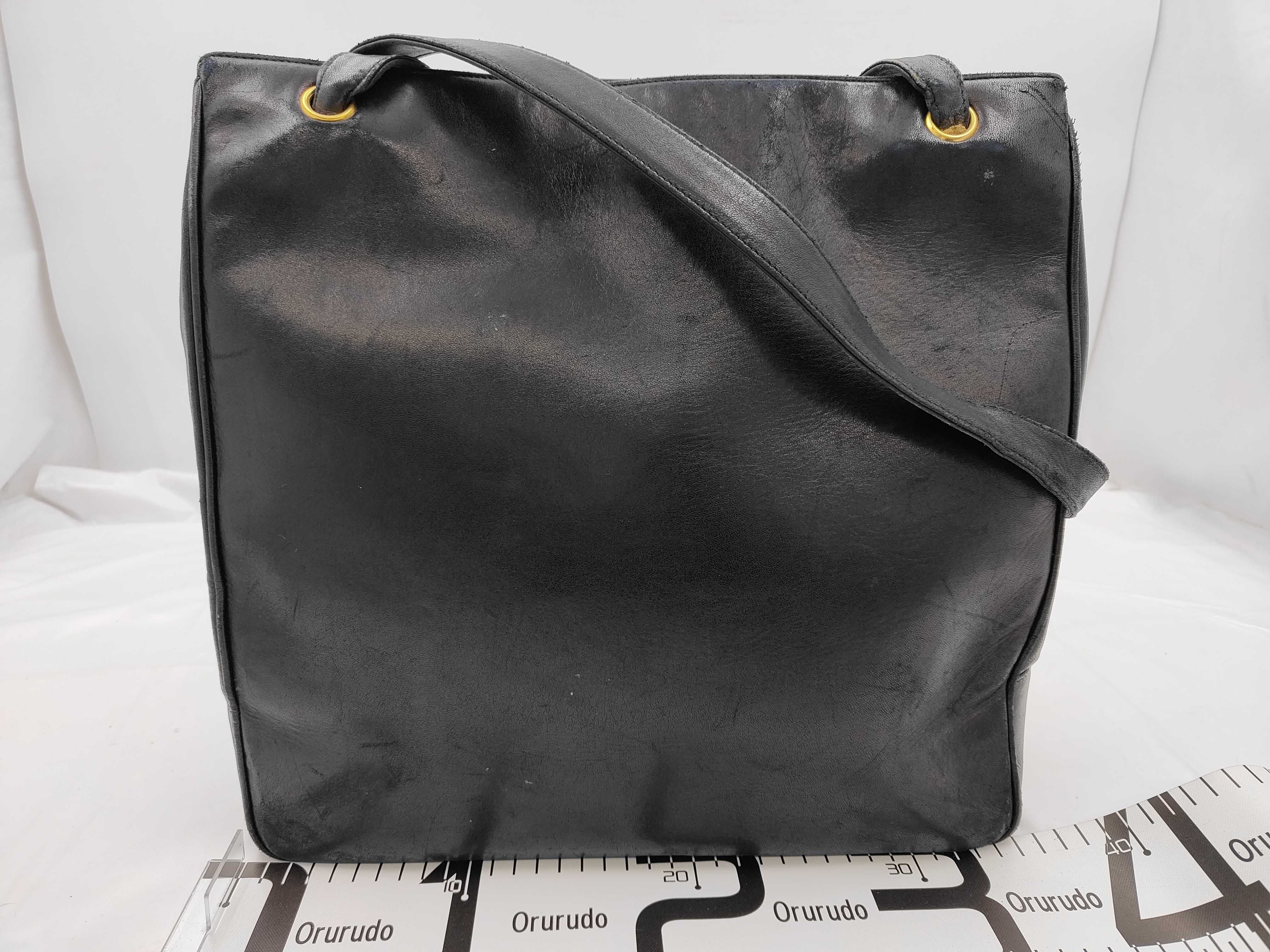 Coco Mark Lambskin Tote Bag with Studs, Black with Gold Hardware, Serial Number 2789773 — view 2