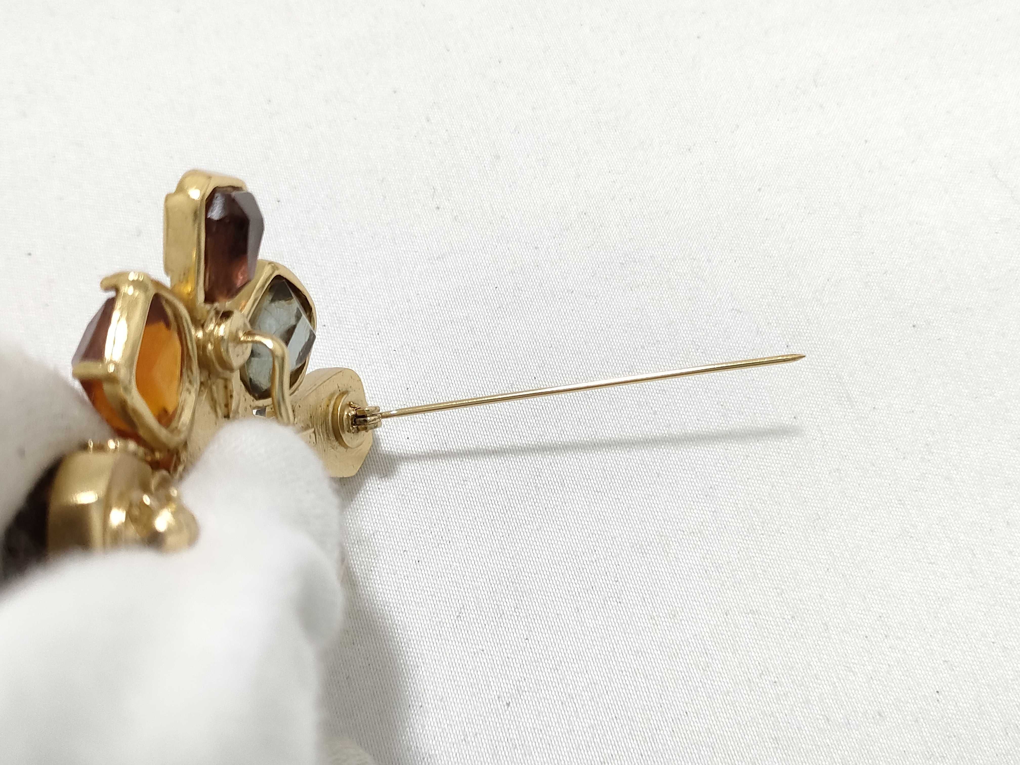 Coco Mark Color Stone Brooch 01A Brooch — view 3