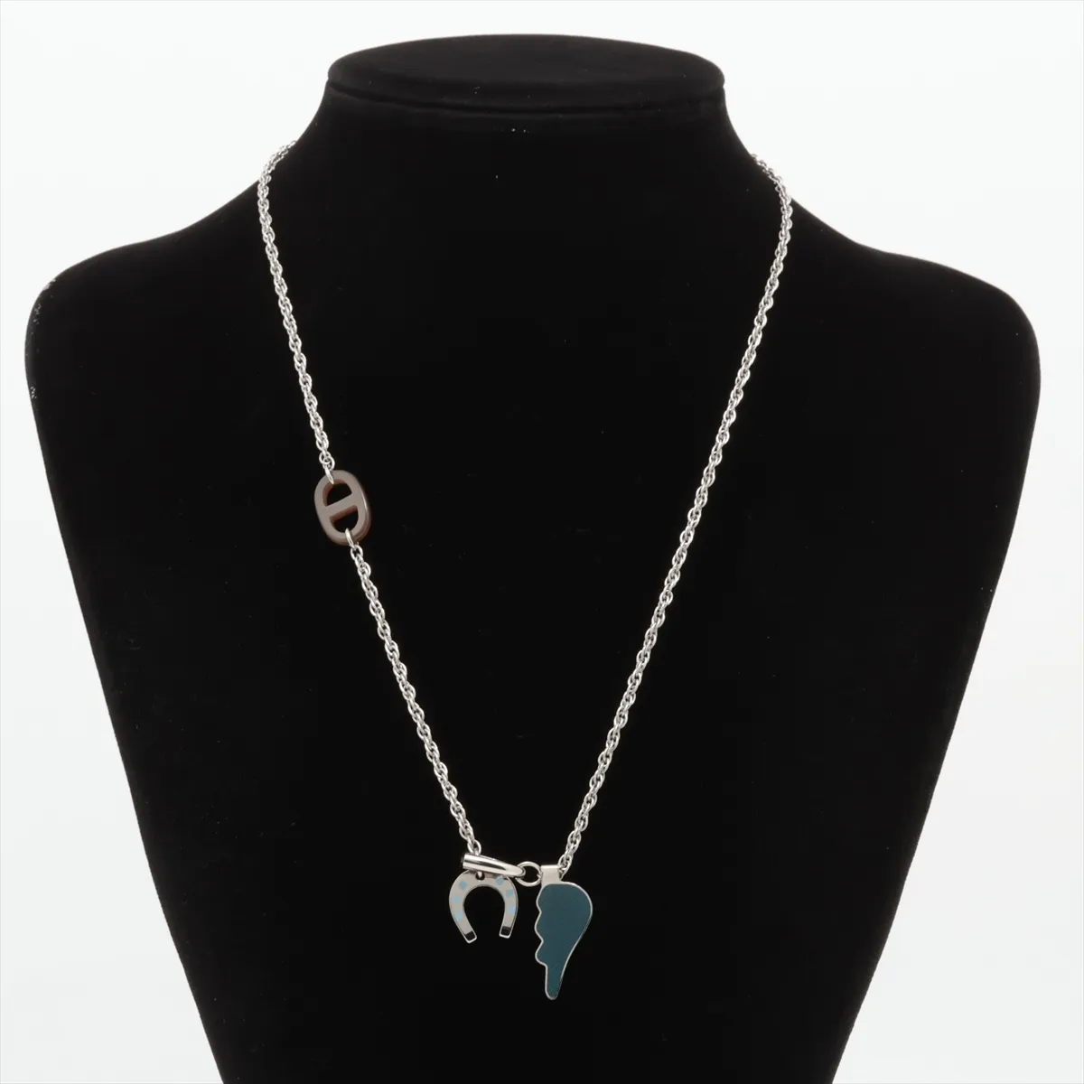 Bon Voyage Necklace Buffalo Horn x GP Silver Thread Dull — view 5