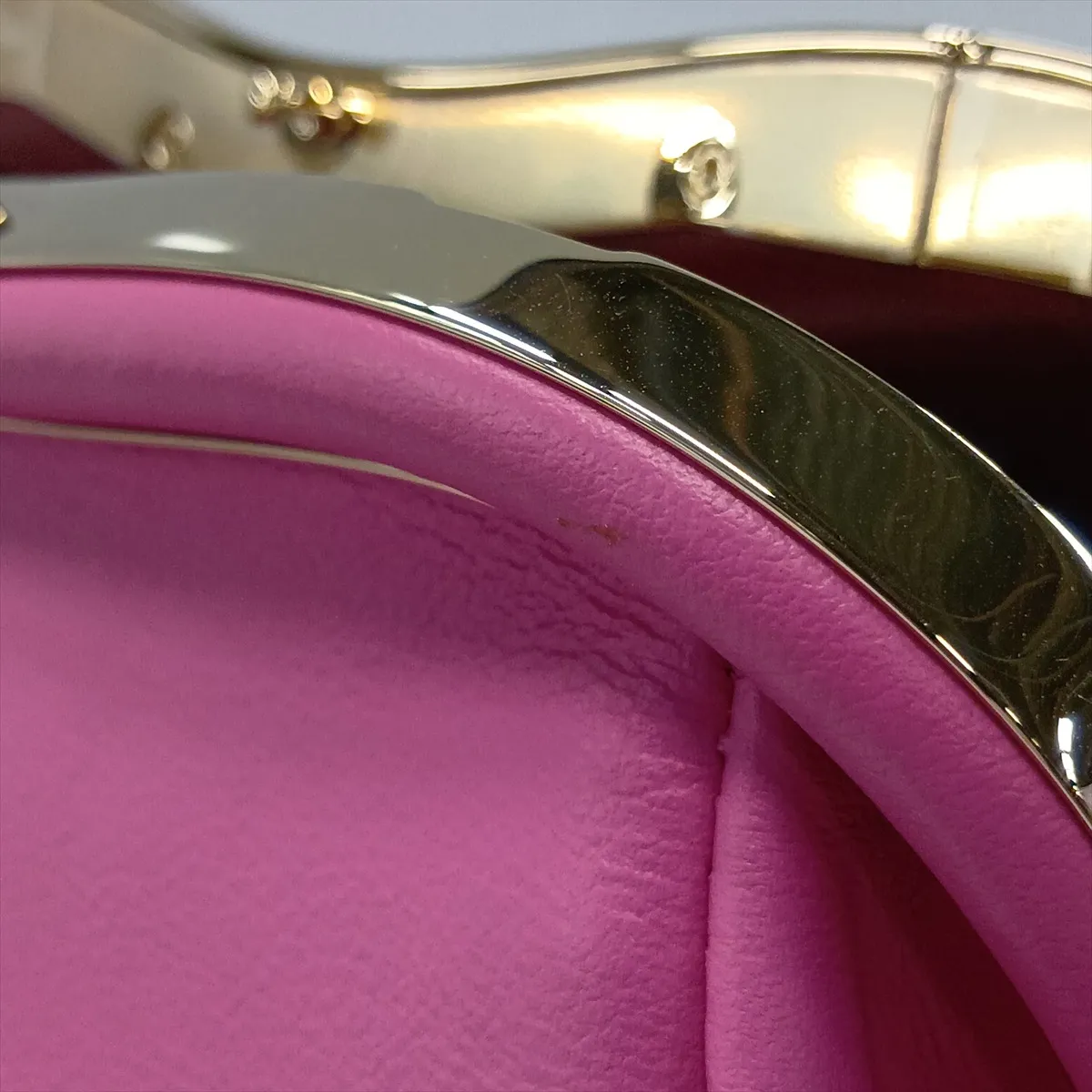 Serpenti Leather Chain Shoulder Bag, Pink — view 9