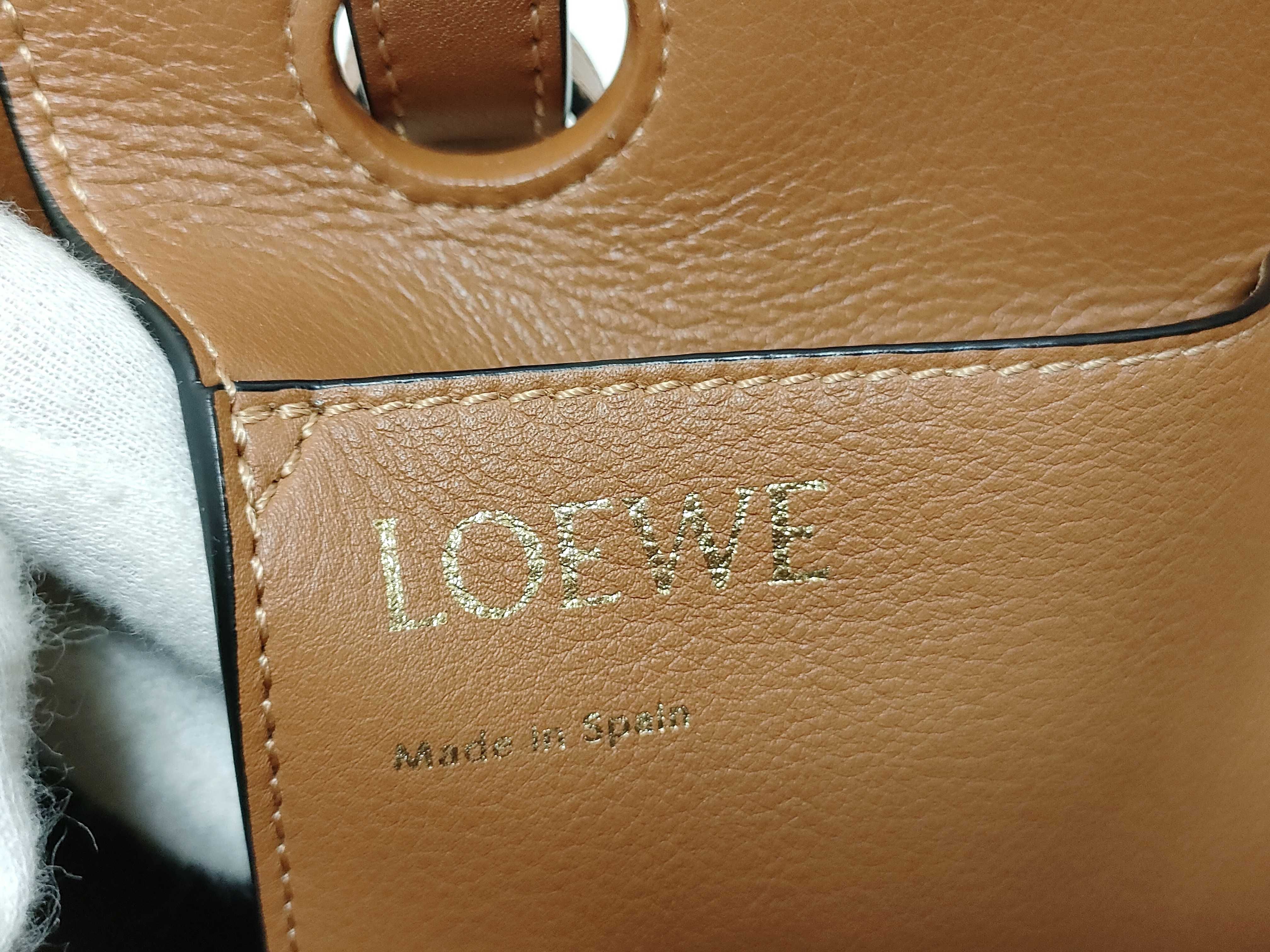 Anagram Canvas x Leather Tote Bag, Beige Tote Bag — view 11