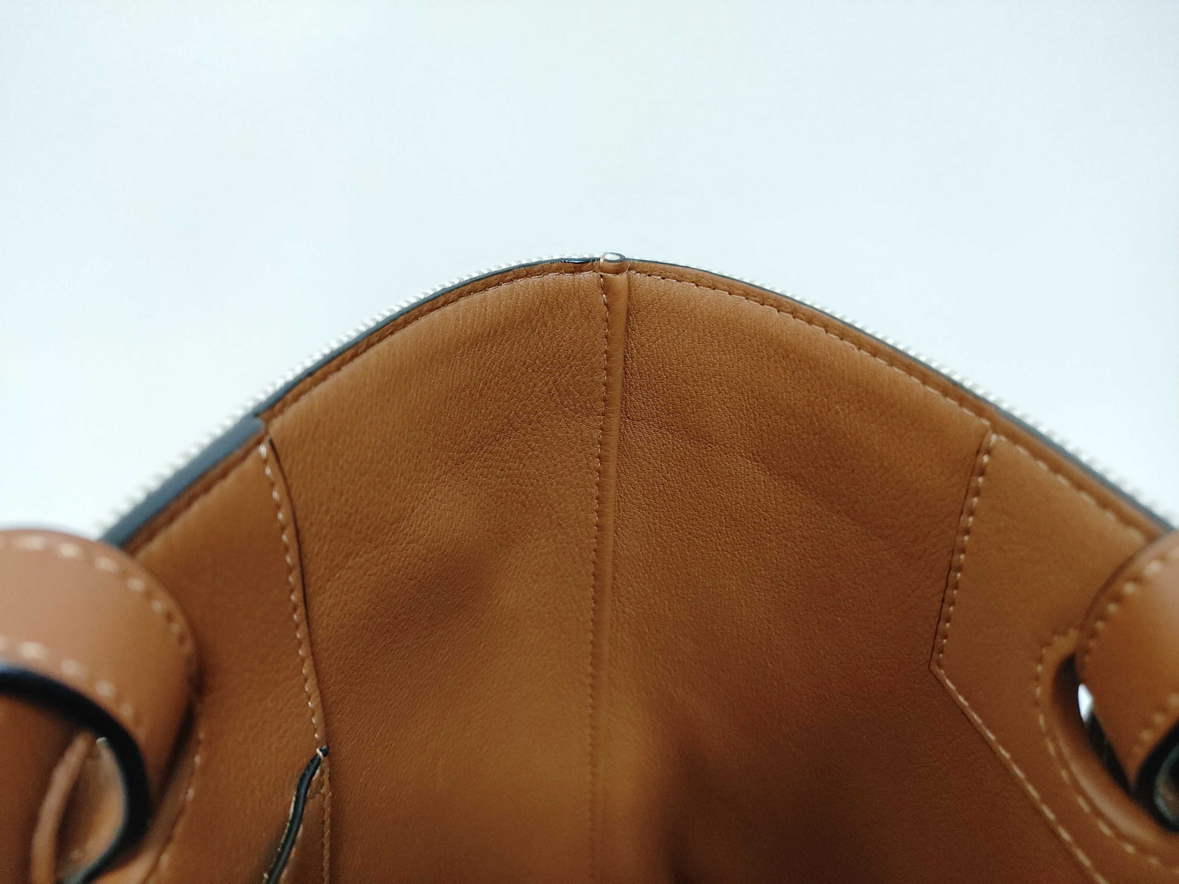 Anagram Canvas x Leather Tote Bag, Beige Tote Bag — view 8