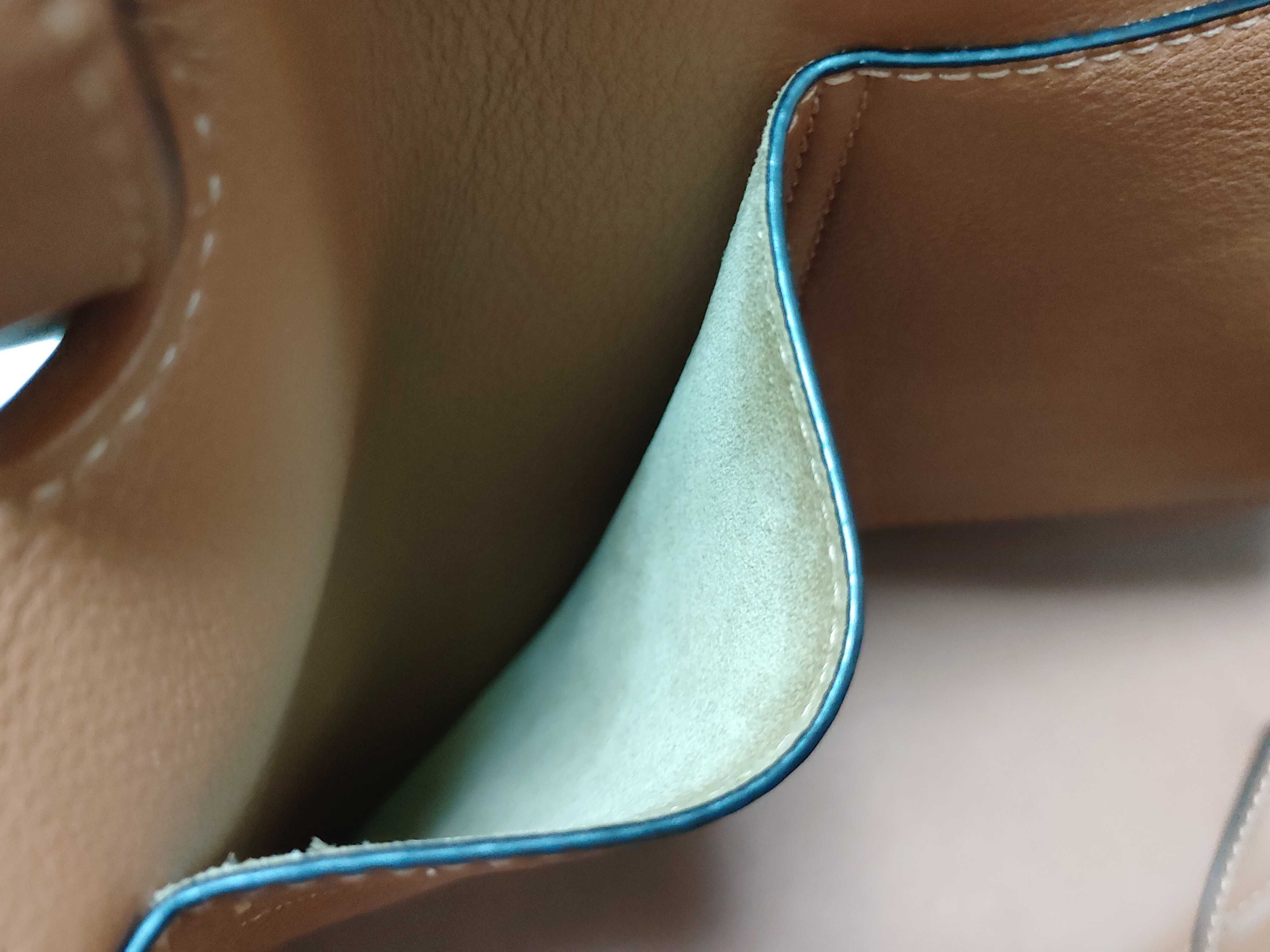 Anagram Canvas x Leather Tote Bag, Beige Tote Bag — view 10