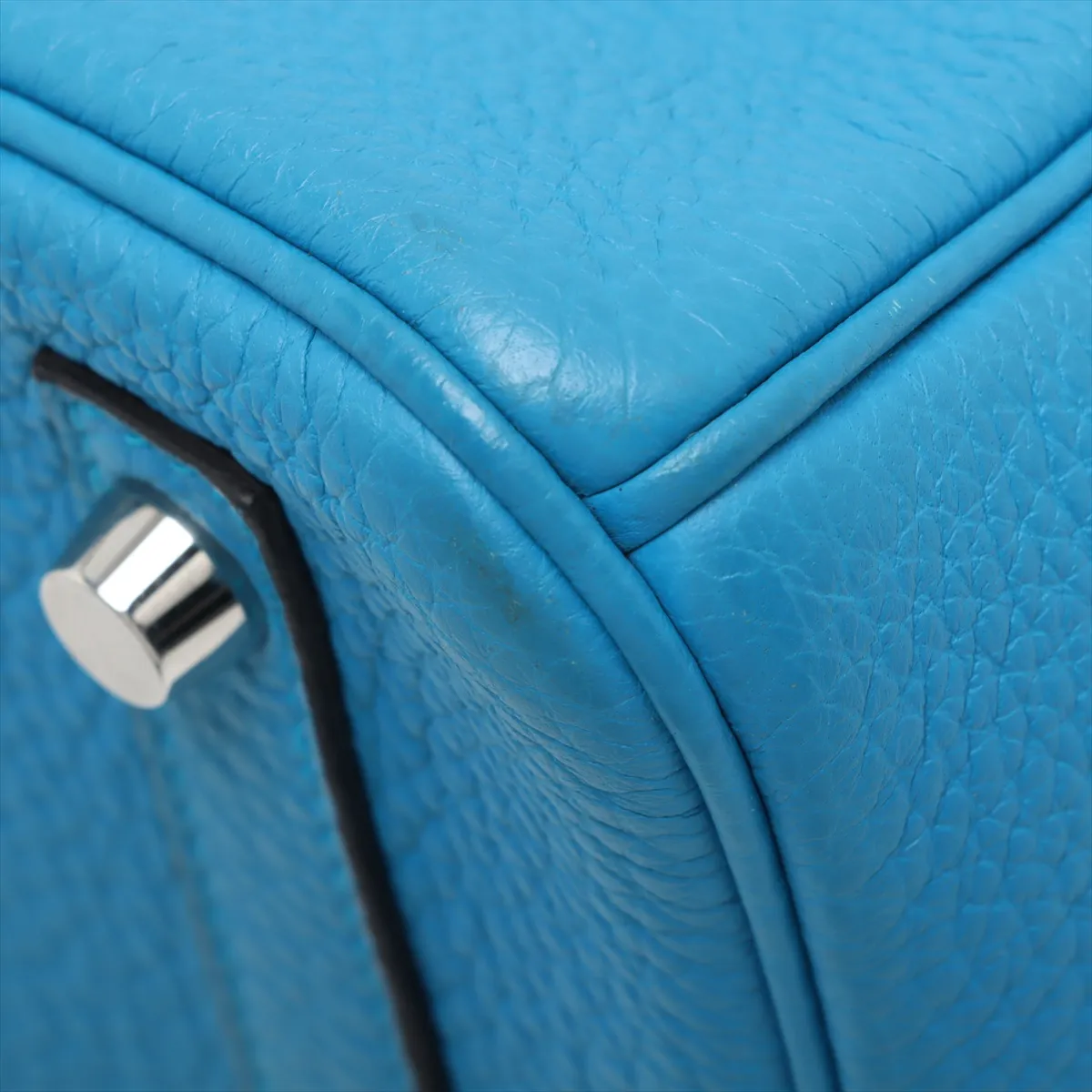 [Individually wrapped] Hermes Birkin 30 Letourne Verso Togo Blue Zanzibar x Malachite Silver Hardware A:2017 — view 11