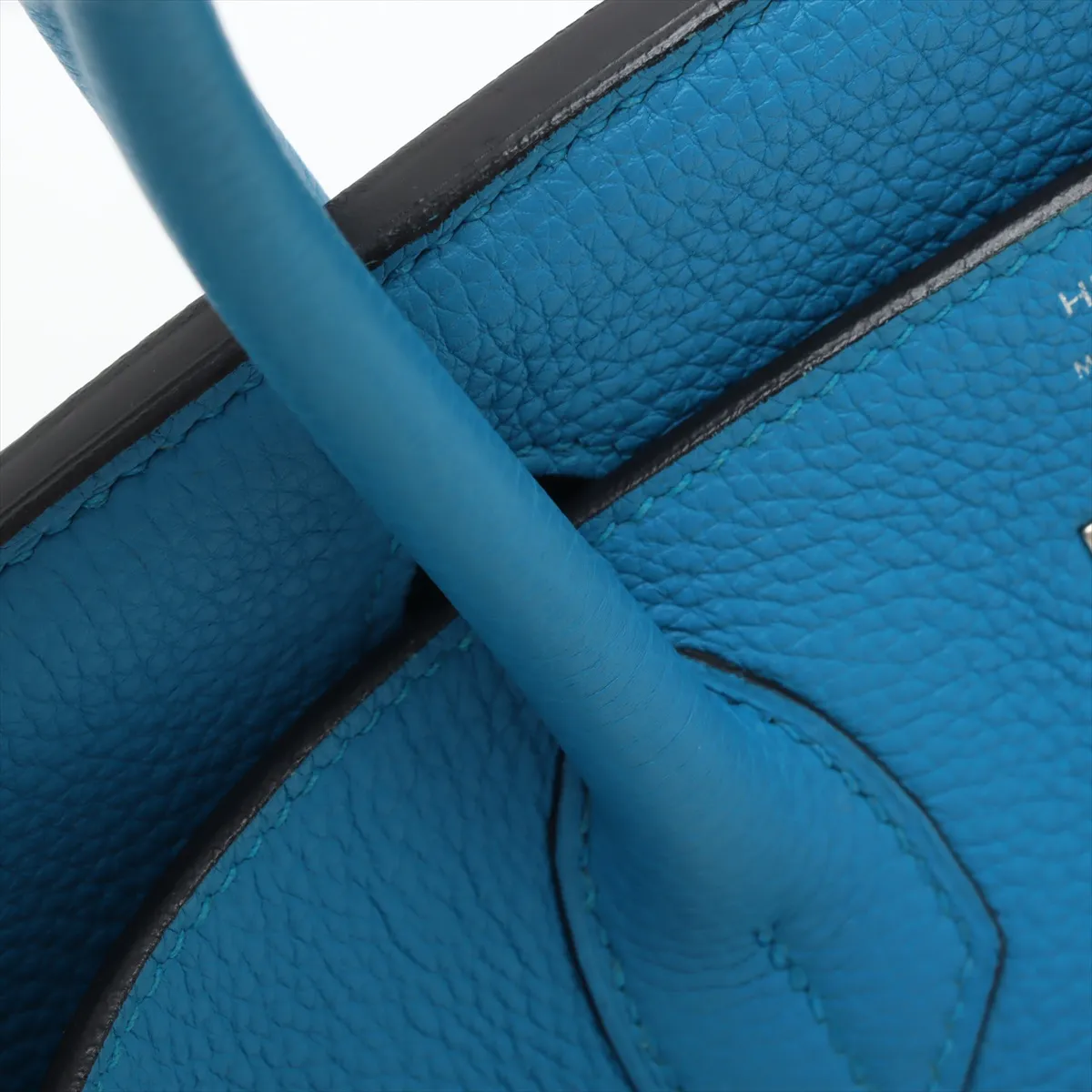 [Individually wrapped] Hermes Birkin 30 Letourne Verso Togo Blue Zanzibar x Malachite Silver Hardware A:2017 — view 13