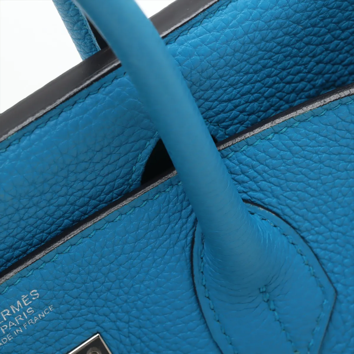 [Individually wrapped] Hermes Birkin 30 Letourne Verso Togo Blue Zanzibar x Malachite Silver Hardware A:2017 — view 14