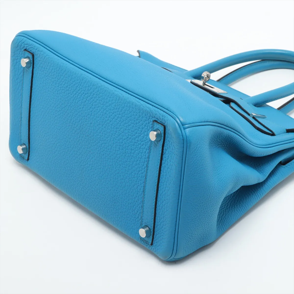 [Individually wrapped] Hermes Birkin 30 Letourne Verso Togo Blue Zanzibar x Malachite Silver Hardware A:2017 — view 3