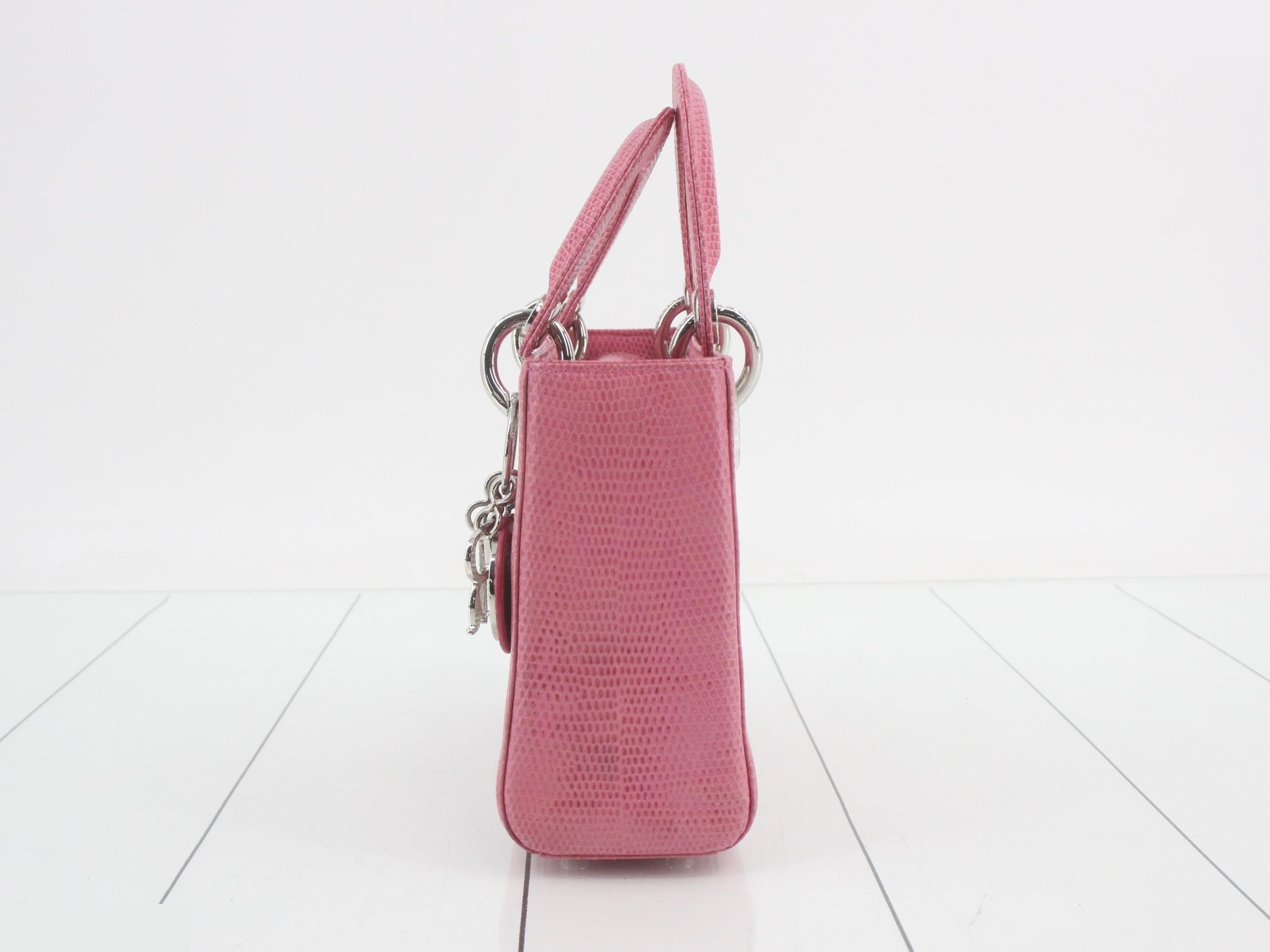 Lady Dior Lizard 2-Way Shoulder Bag — view 3