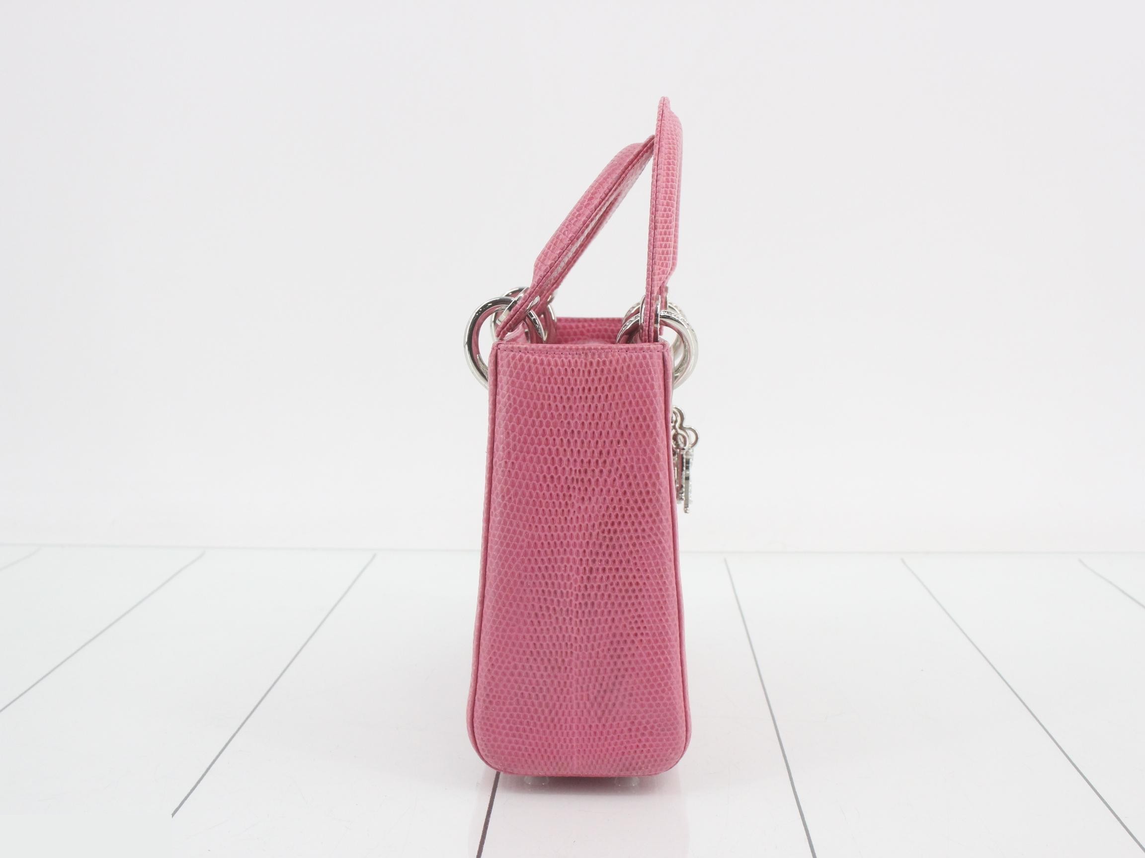 Lady Dior Lizard 2-Way Shoulder Bag — view 4