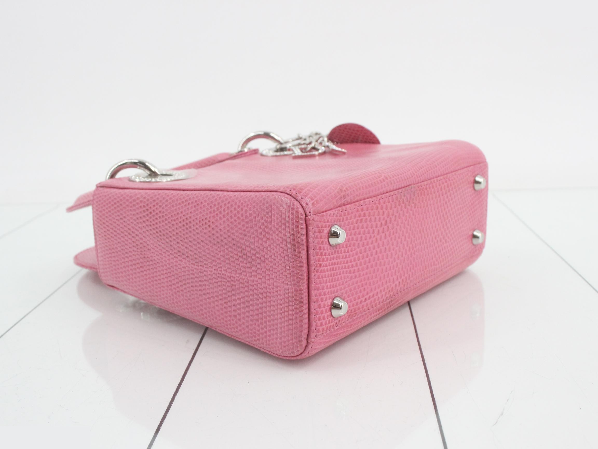 Lady Dior Lizard 2-Way Shoulder Bag — view 5