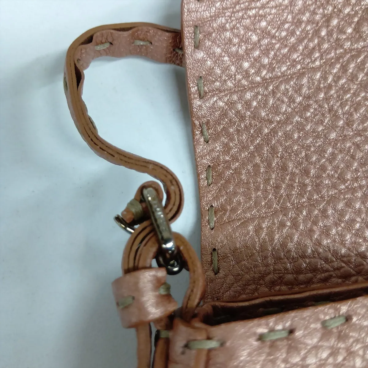 Selleria Leather Handbag Pink 8BR430 — view 12