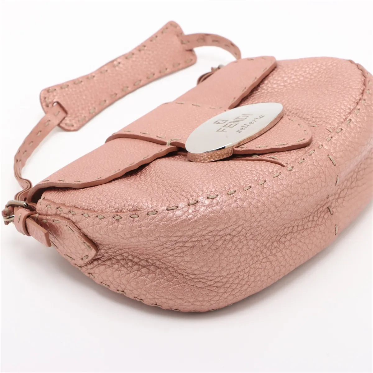 Selleria Leather Handbag Pink 8BR430 — view 4