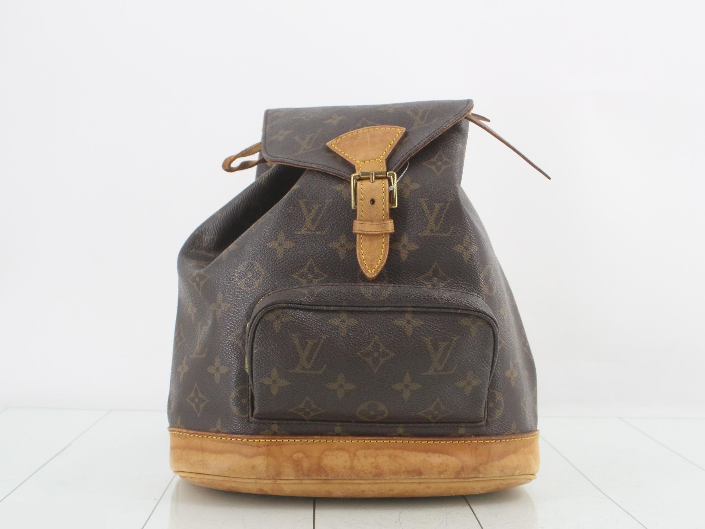 M51135 Montsouris GM Backpack, Monogram, Brown Leather