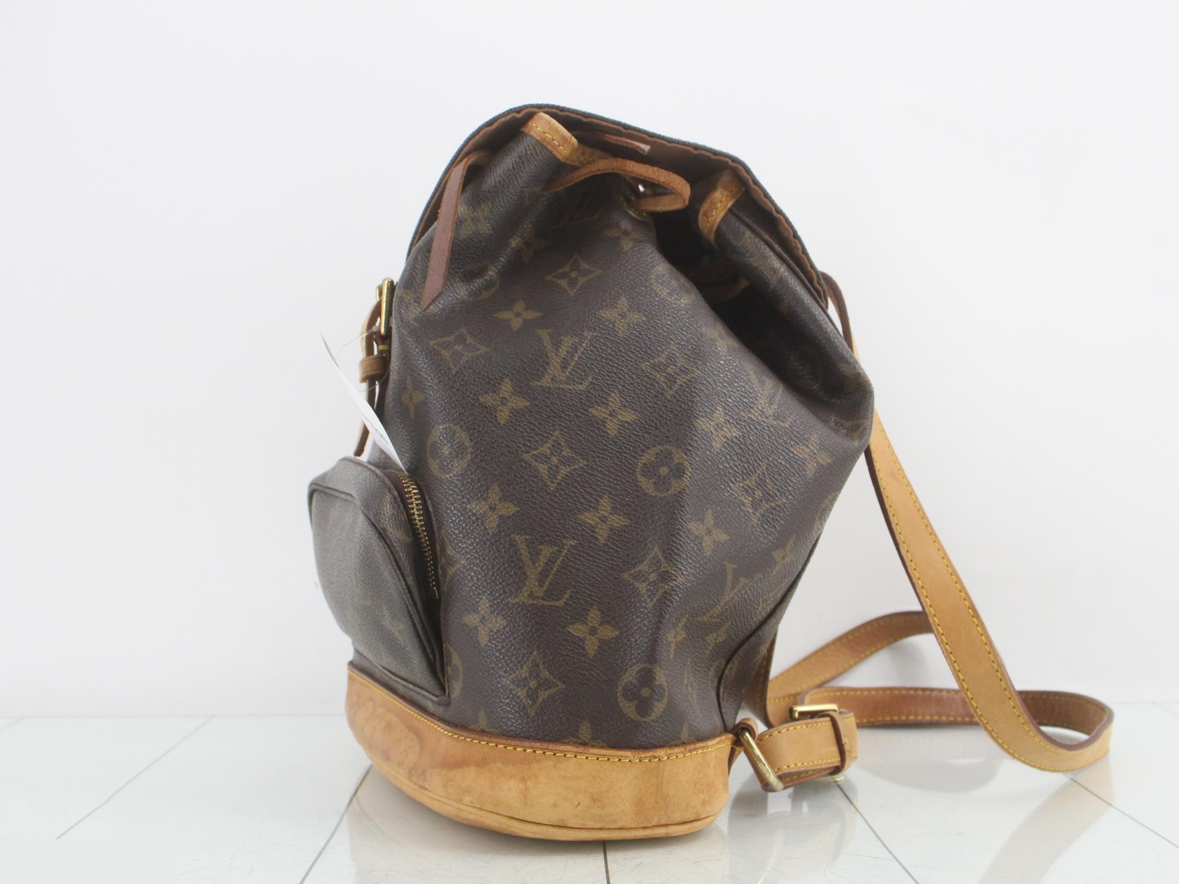 M51135 Montsouris GM Backpack, Monogram, Brown Leather — view 3