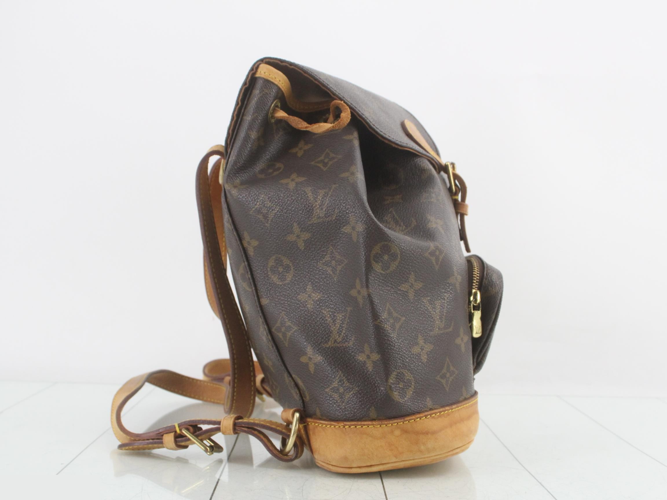 M51135 Montsouris GM Backpack, Monogram, Brown Leather — view 4