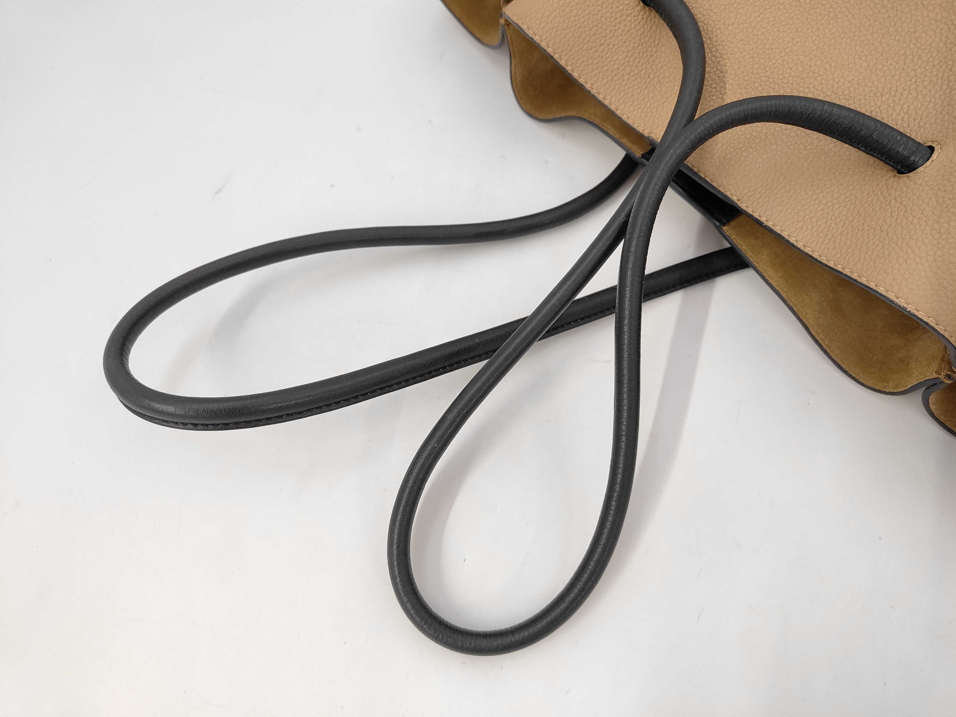 Flamenco Knot Tote, Camel x Black Tote Bag — view 5