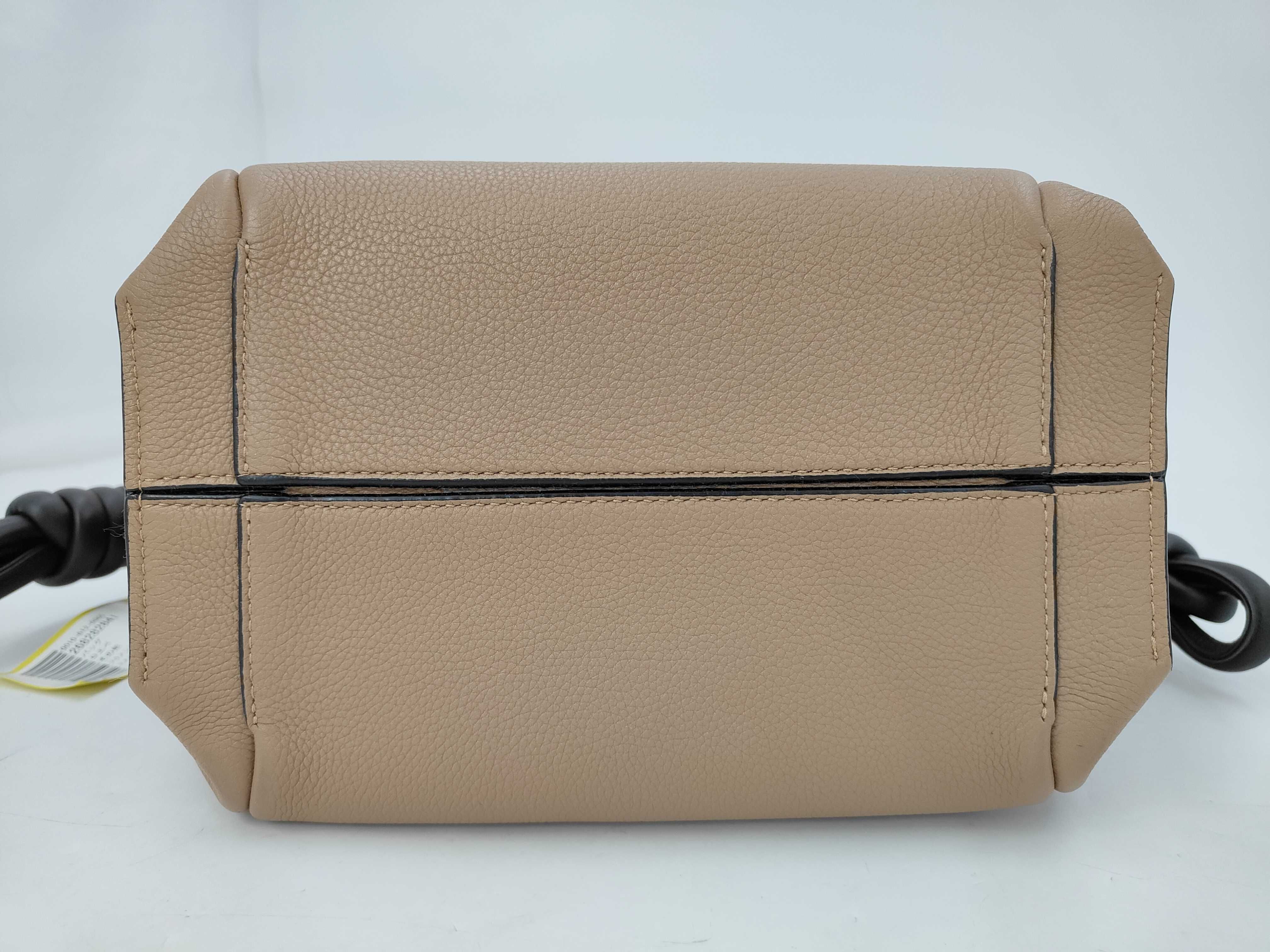 Flamenco Knot Tote, Camel x Black Tote Bag — view 8