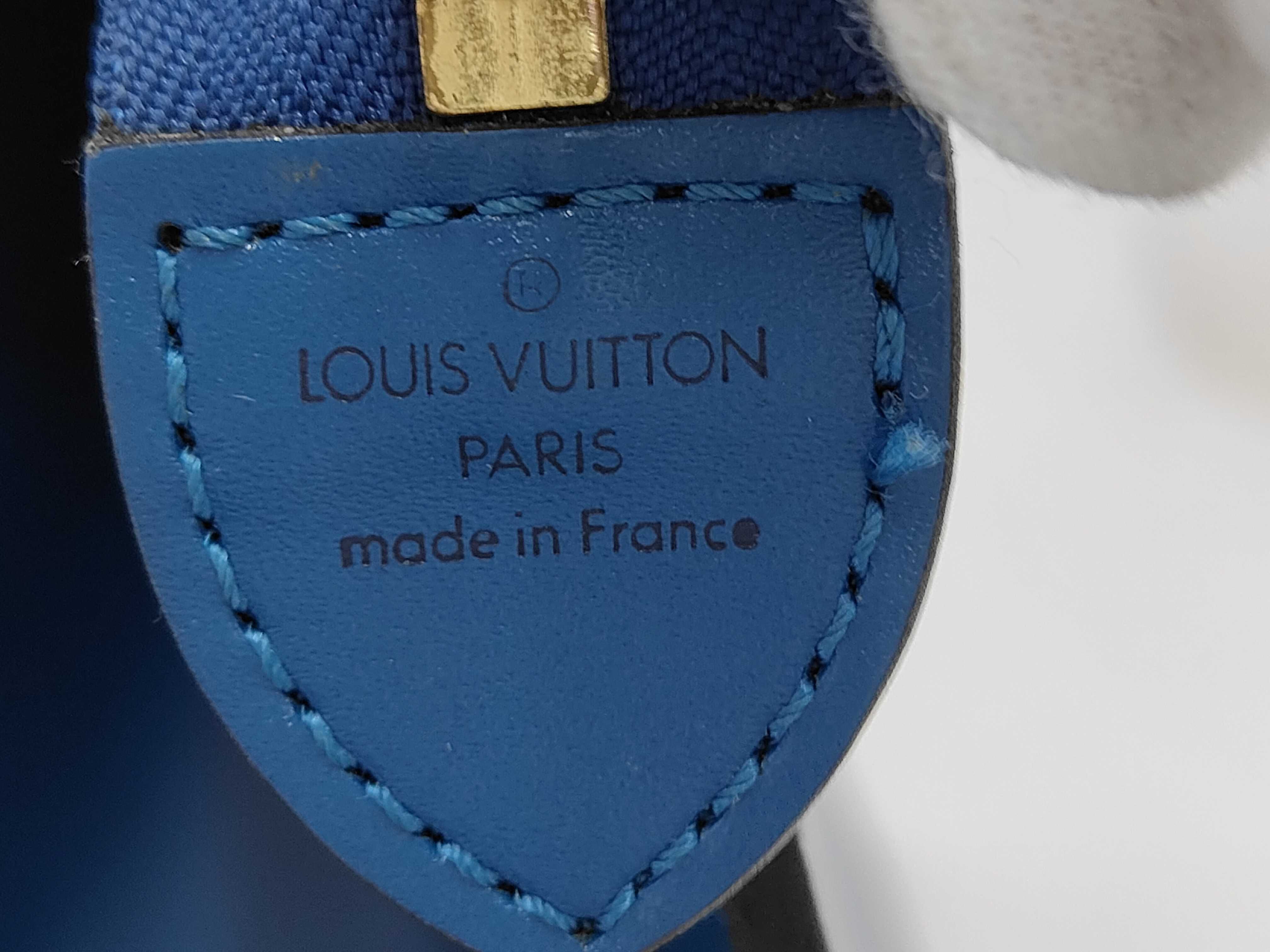Epi Leather Handbag, Toledo Blue — view 11