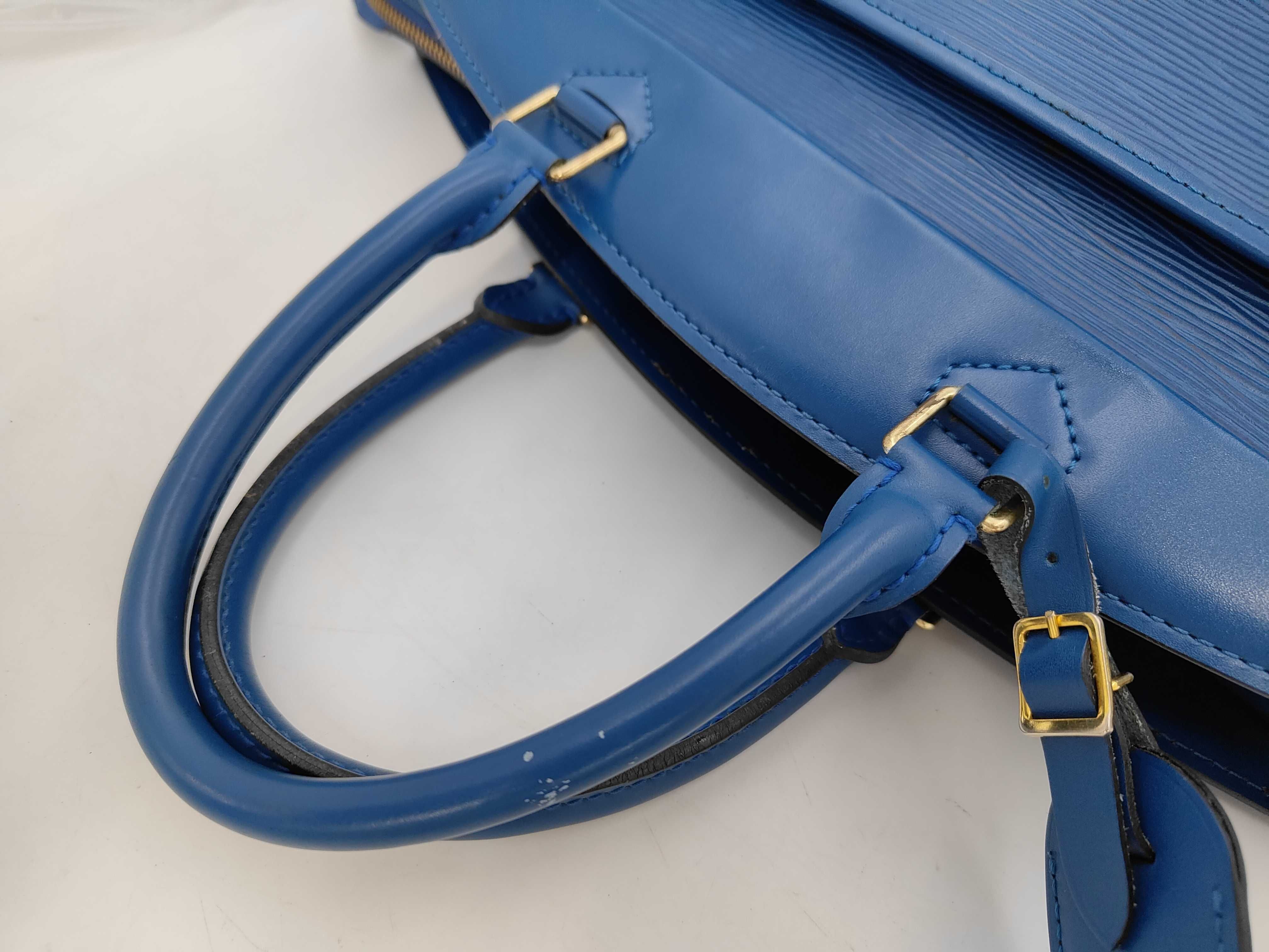 Epi Leather Handbag, Toledo Blue — view 5