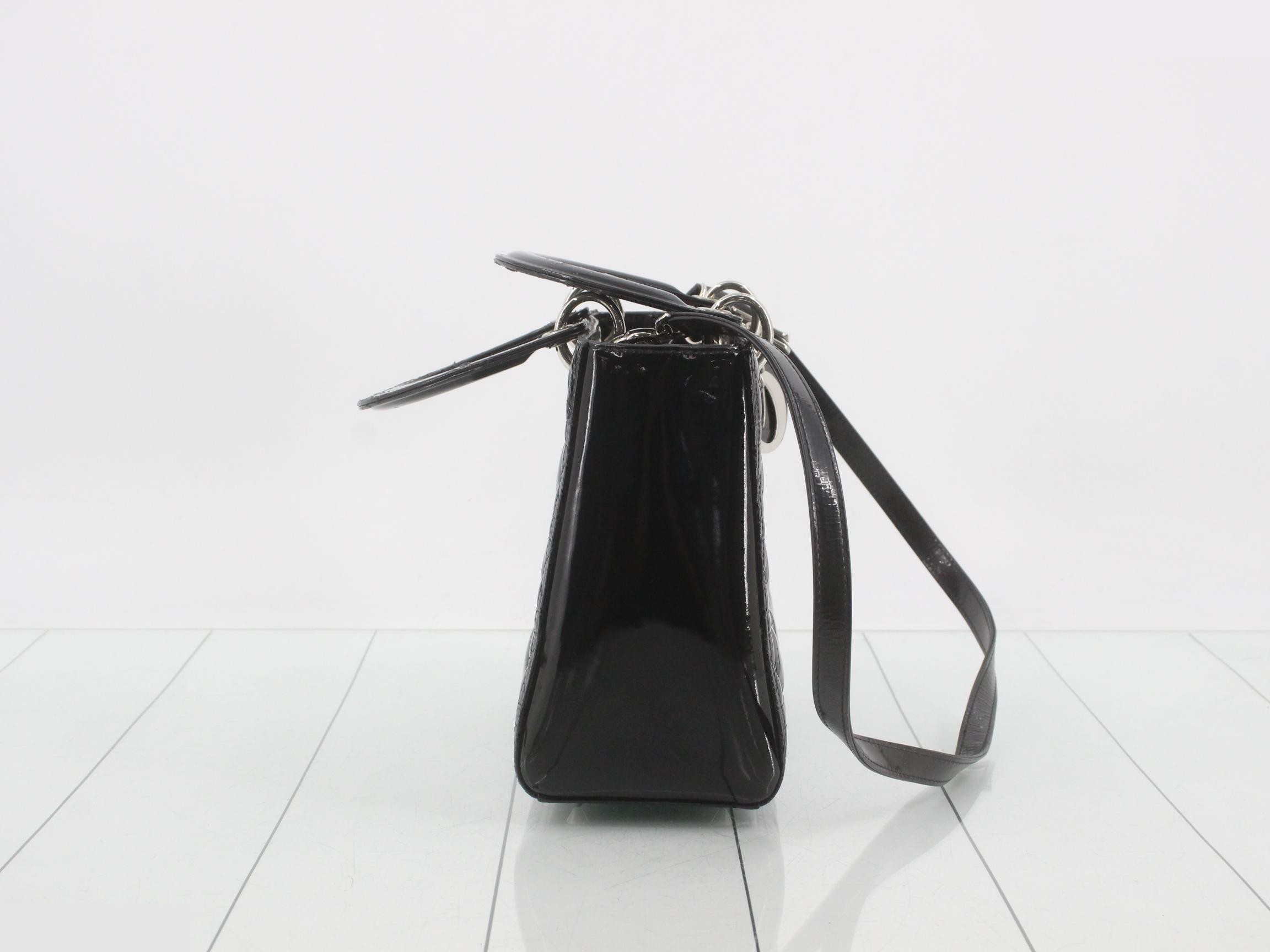 Lady Dior Cannage Enamel 2-Way Shoulder/Handbag — view 4