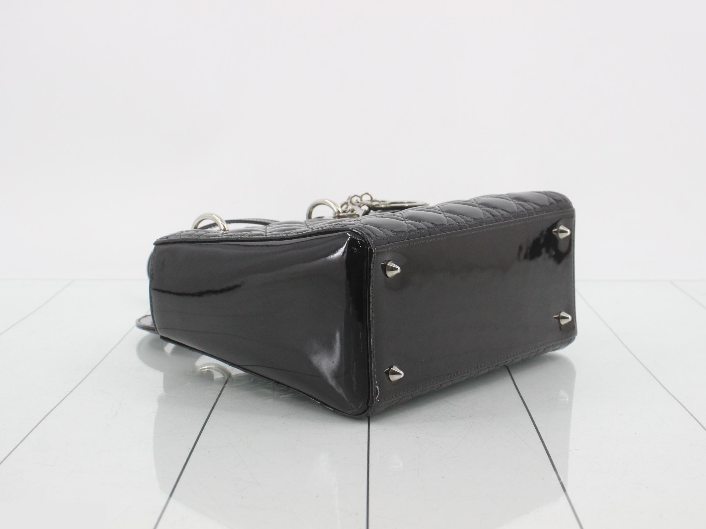 Lady Dior Cannage Enamel 2-Way Shoulder/Handbag — view 5