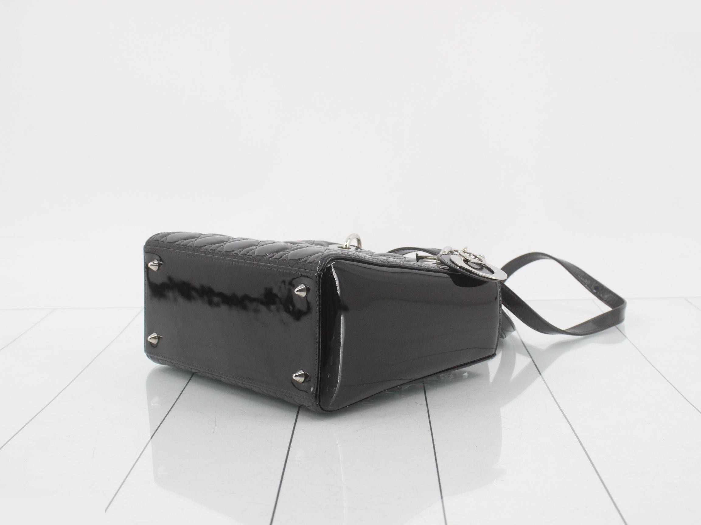 Lady Dior Cannage Enamel 2-Way Shoulder/Handbag — view 6