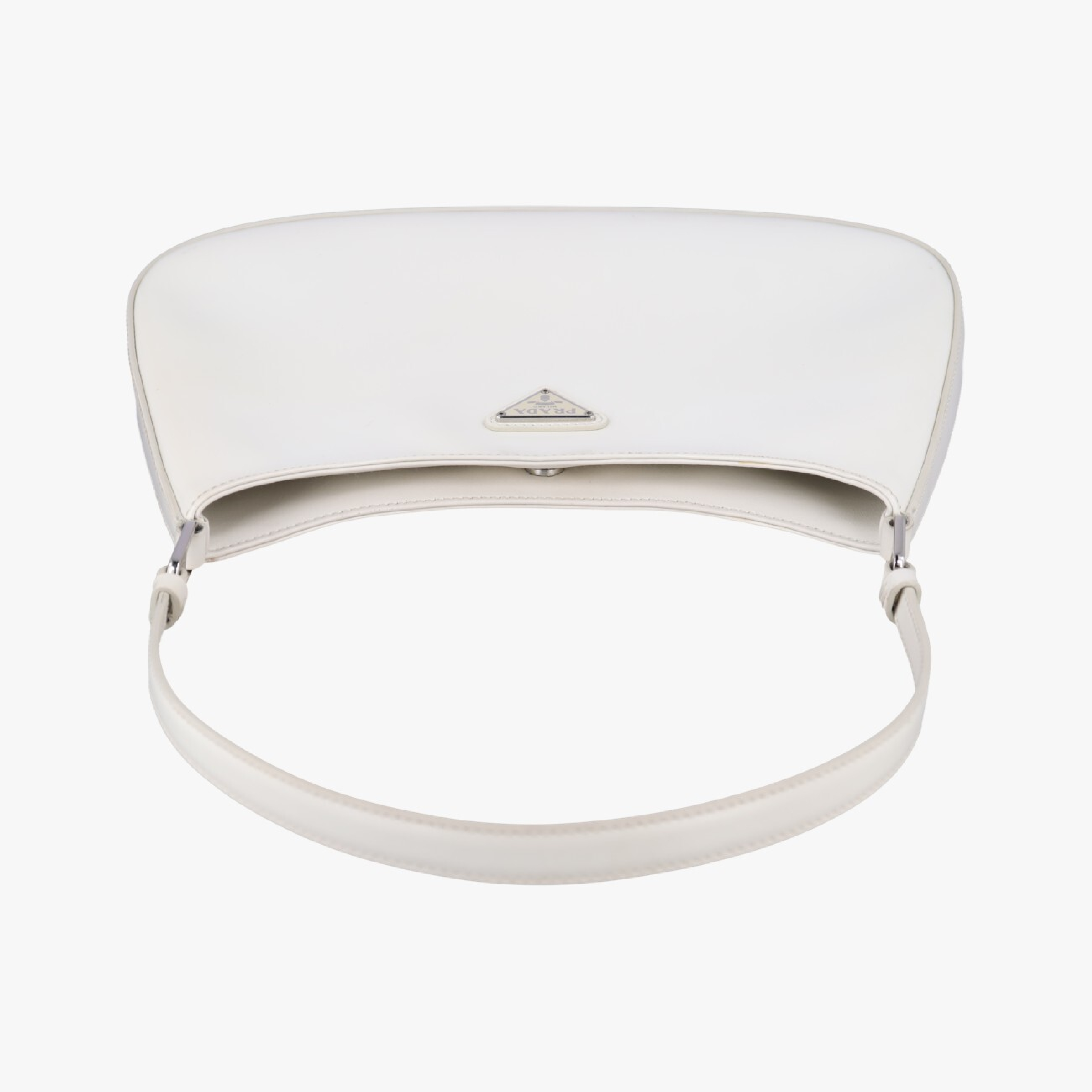 Cleo White Brushed Leather Shoulder Bag 1BC499 7/3 — view 5