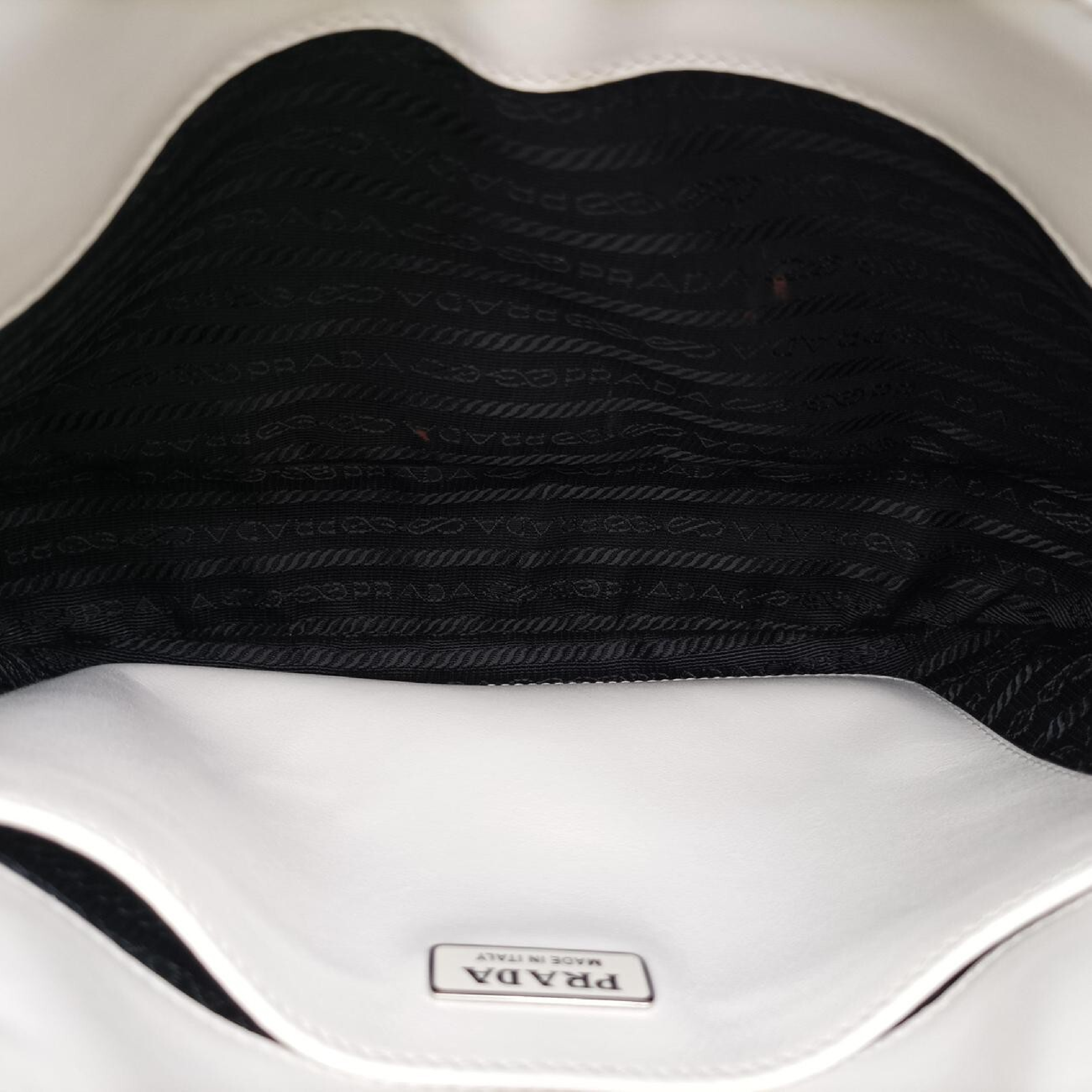 Cleo White Brushed Leather Shoulder Bag 1BC499 7/3 — view 6
