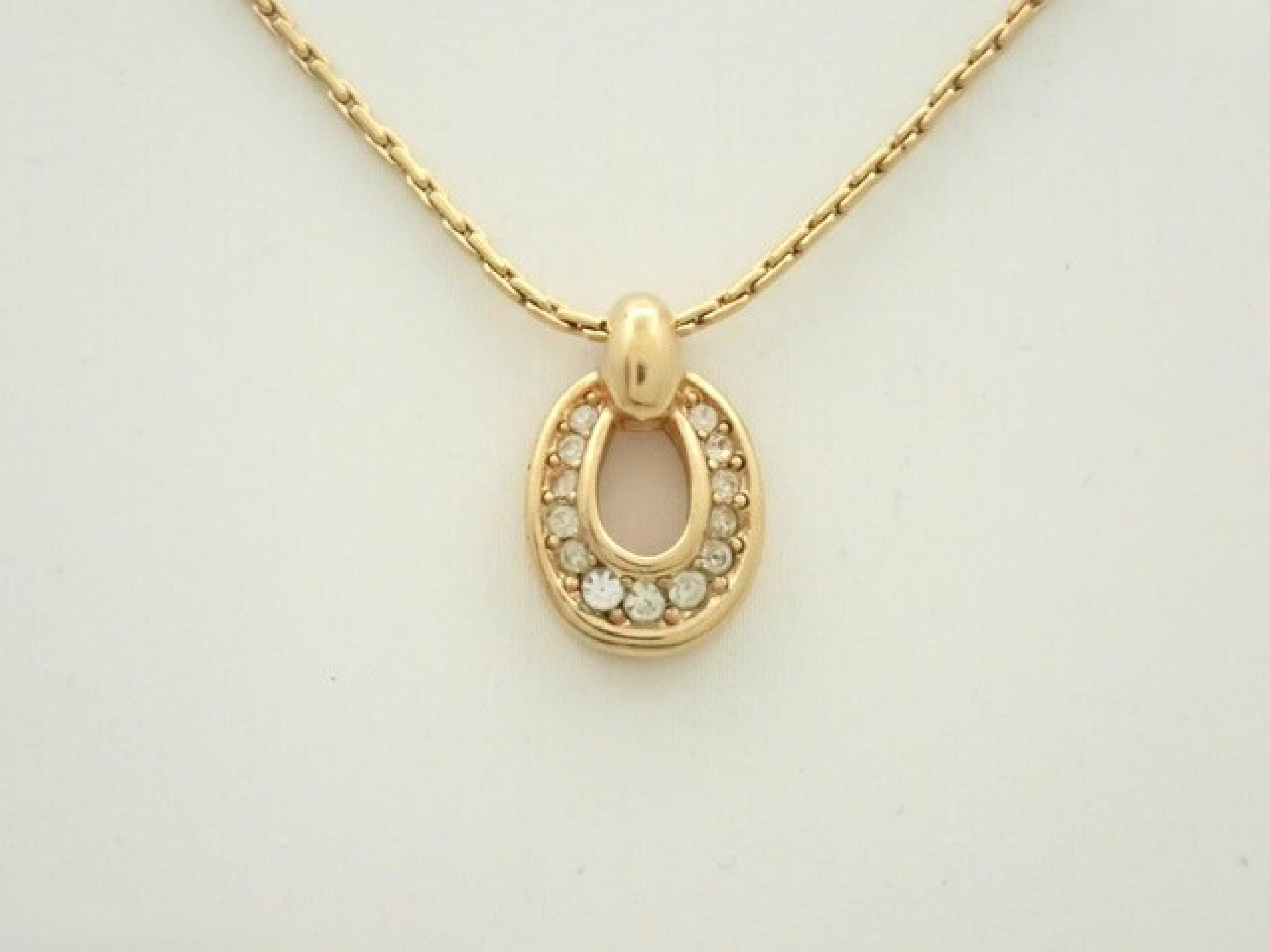 Rhinestone GP Necklace — view 2