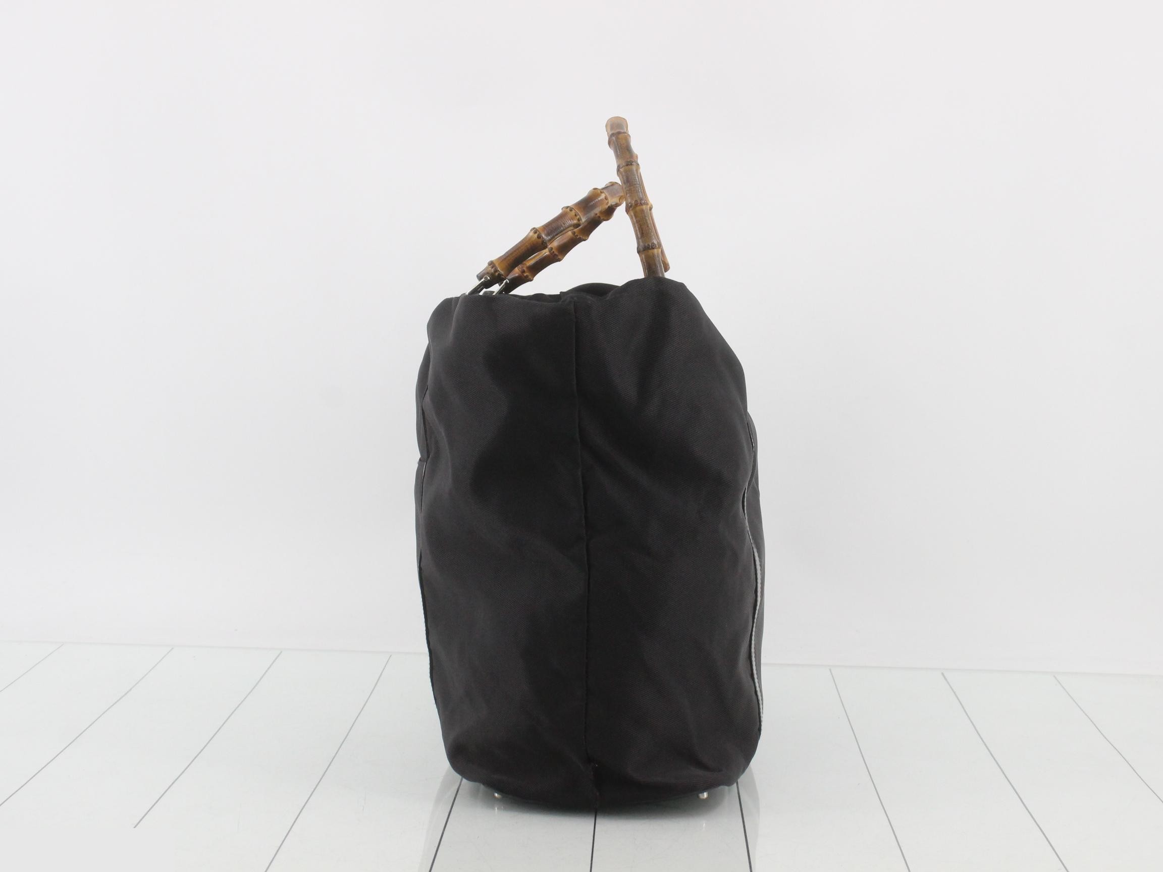 002 2354 0412 5 Bamboo Tote Bag Nylon Black — view 3