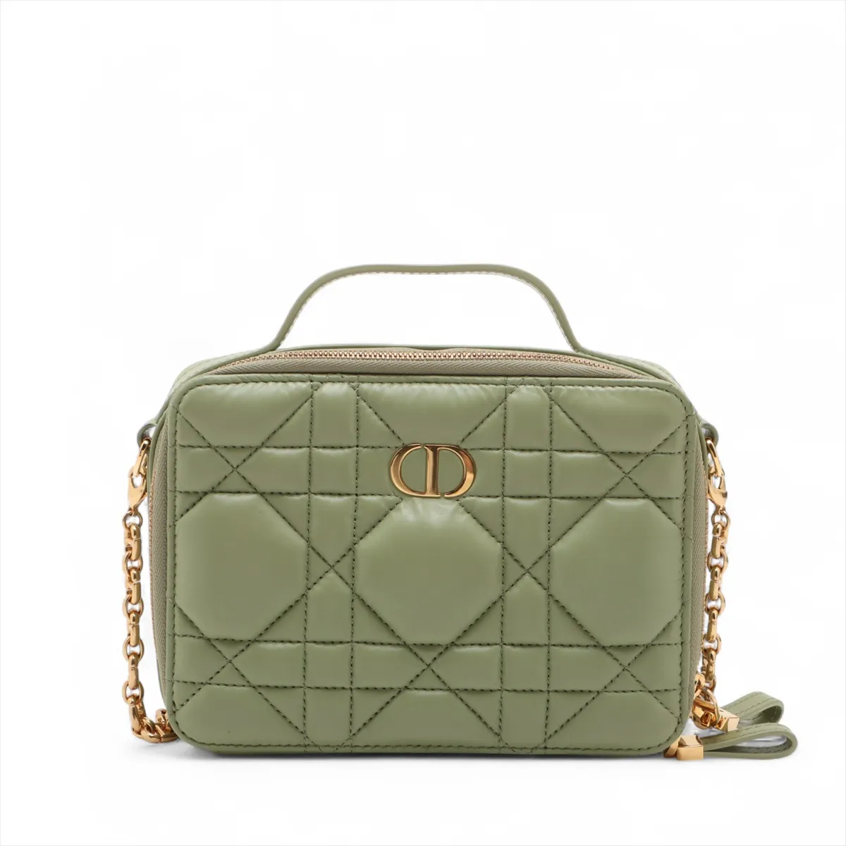 Macrocanage Caro Box Bag Leather 2WAY Handbag Green