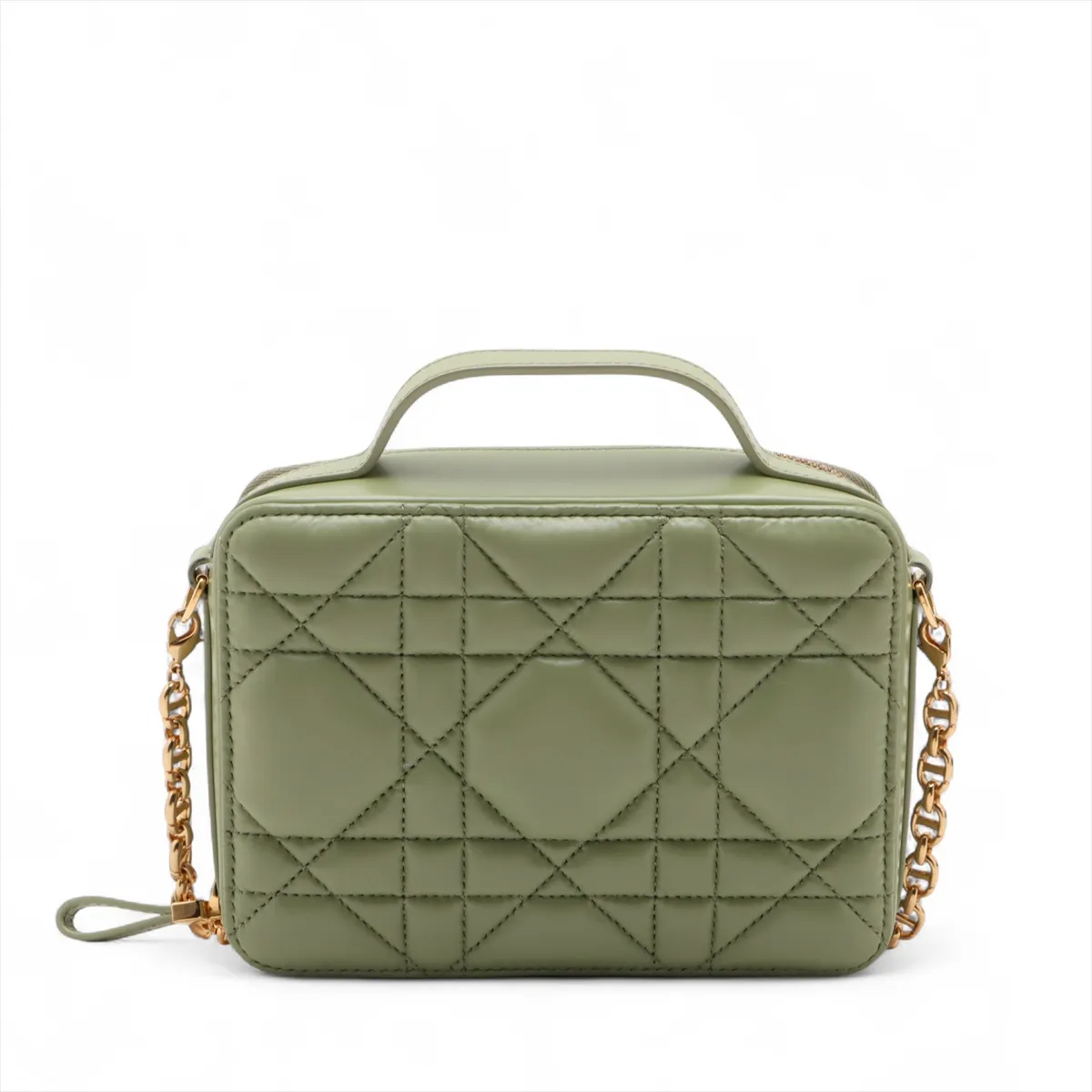 Macrocanage Caro Box Bag Leather 2WAY Handbag Green — view 2