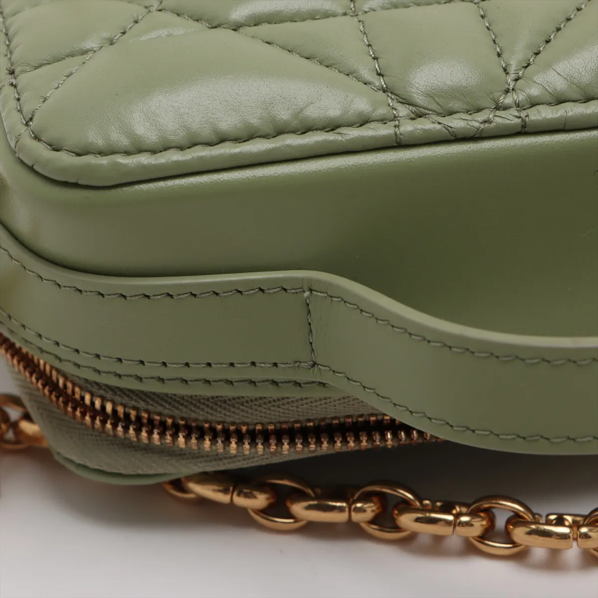 Macrocanage Caro Box Bag Leather 2WAY Handbag Green — view 10