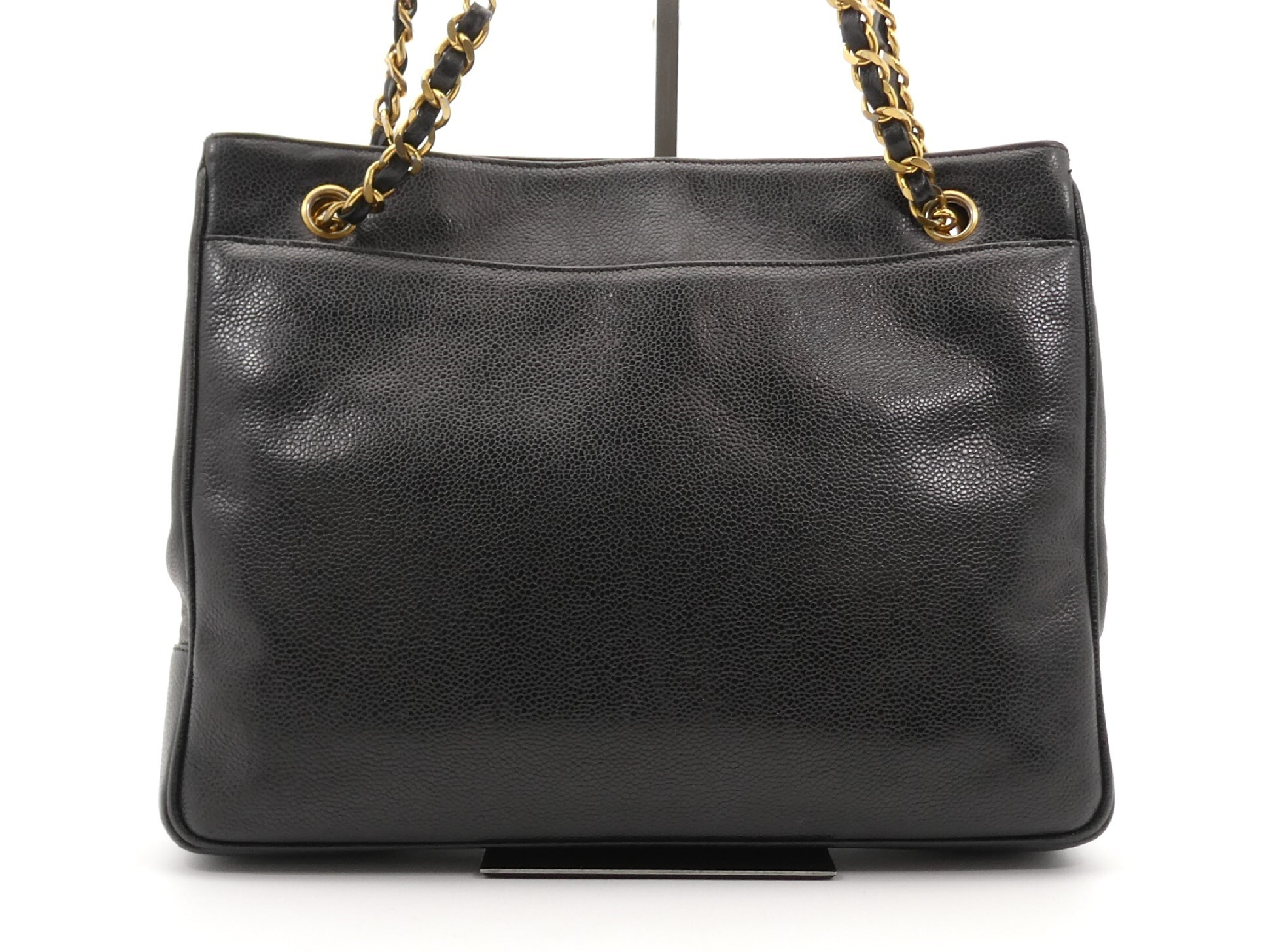 Large Coco Mark Caviar Skin Chain Shoulder Bag — view 2