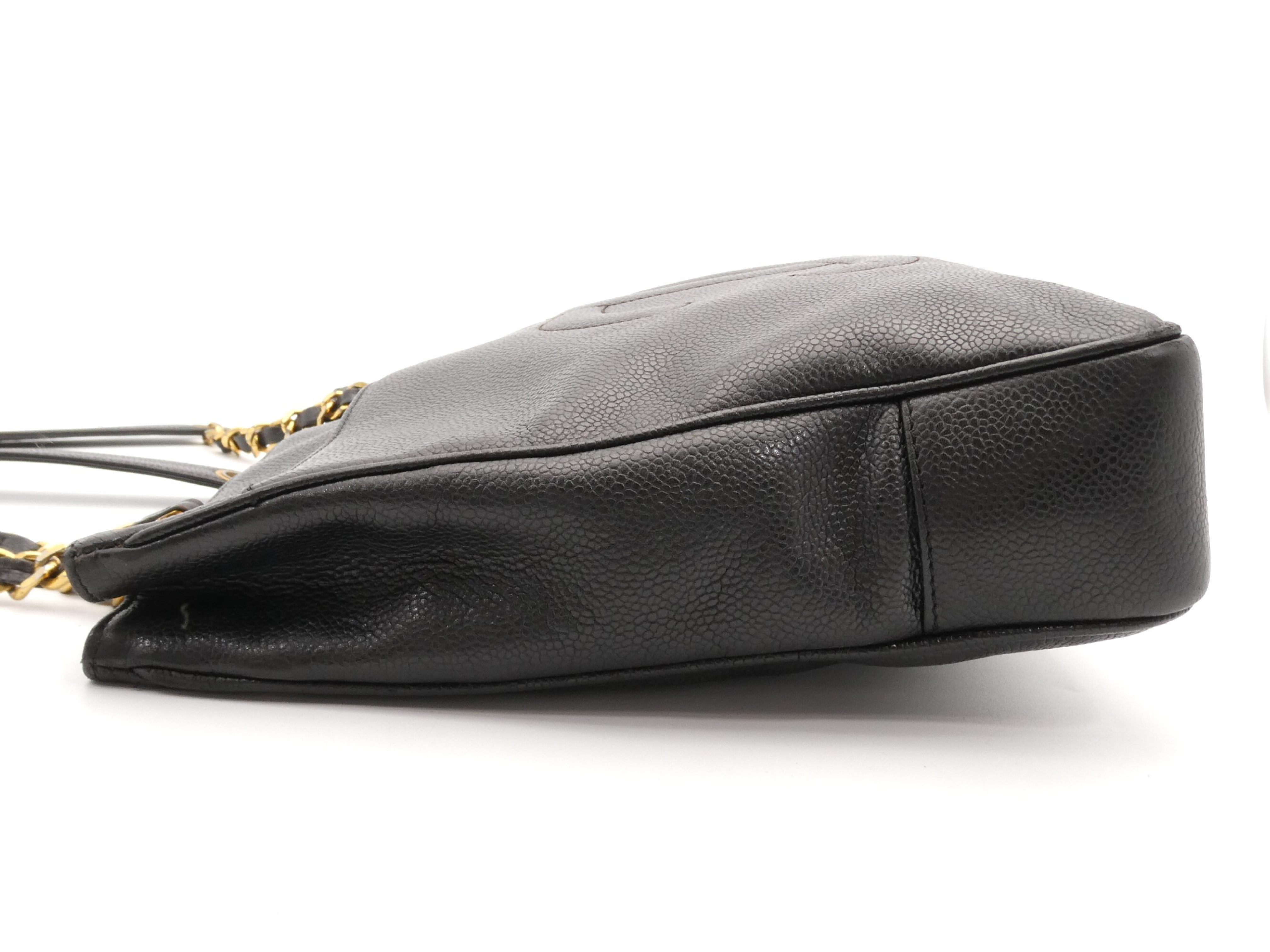 Large Coco Mark Caviar Skin Chain Shoulder Bag — view 3