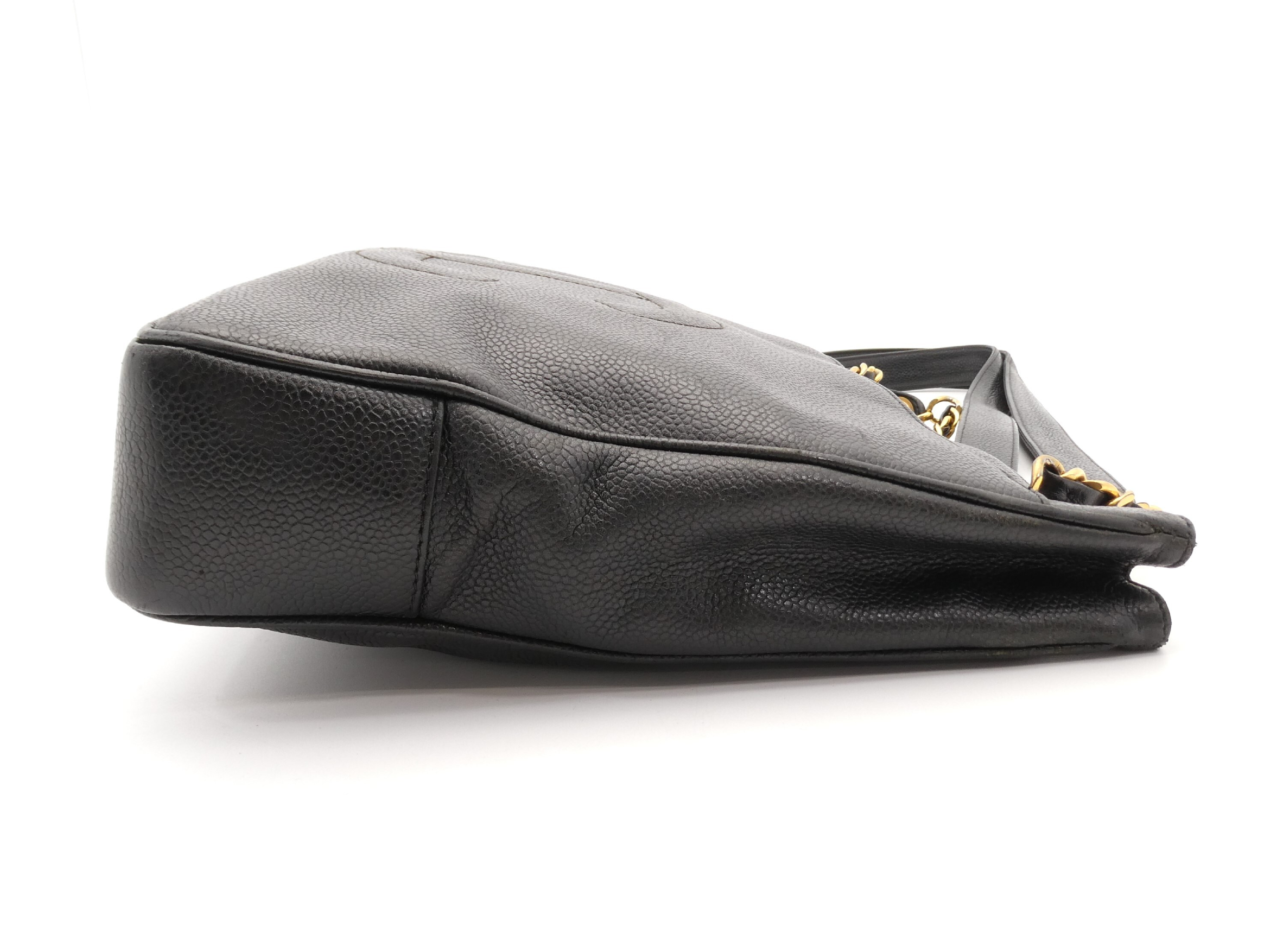 Large Coco Mark Caviar Skin Chain Shoulder Bag — view 4