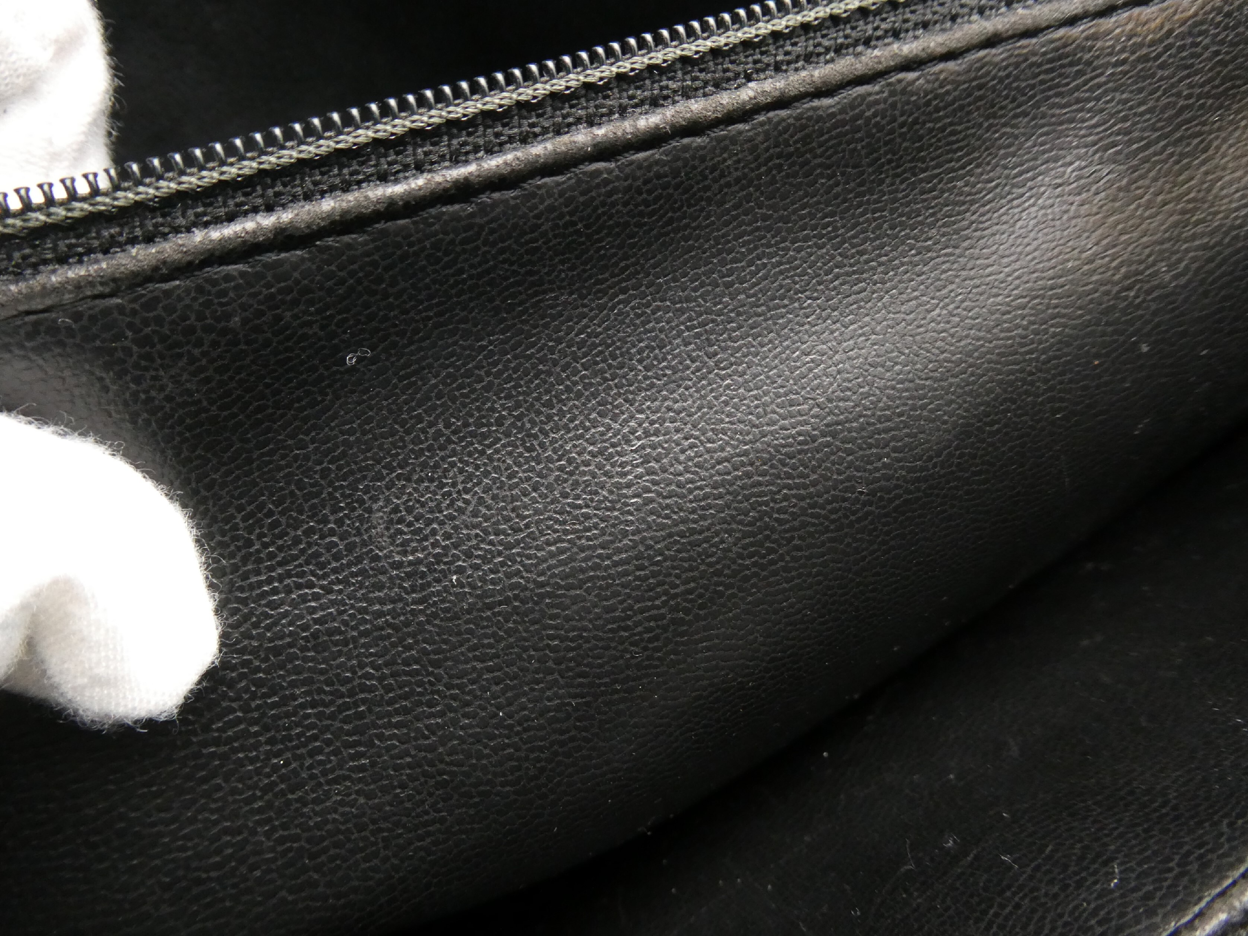 Large Coco Mark Caviar Skin Chain Shoulder Bag — view 8