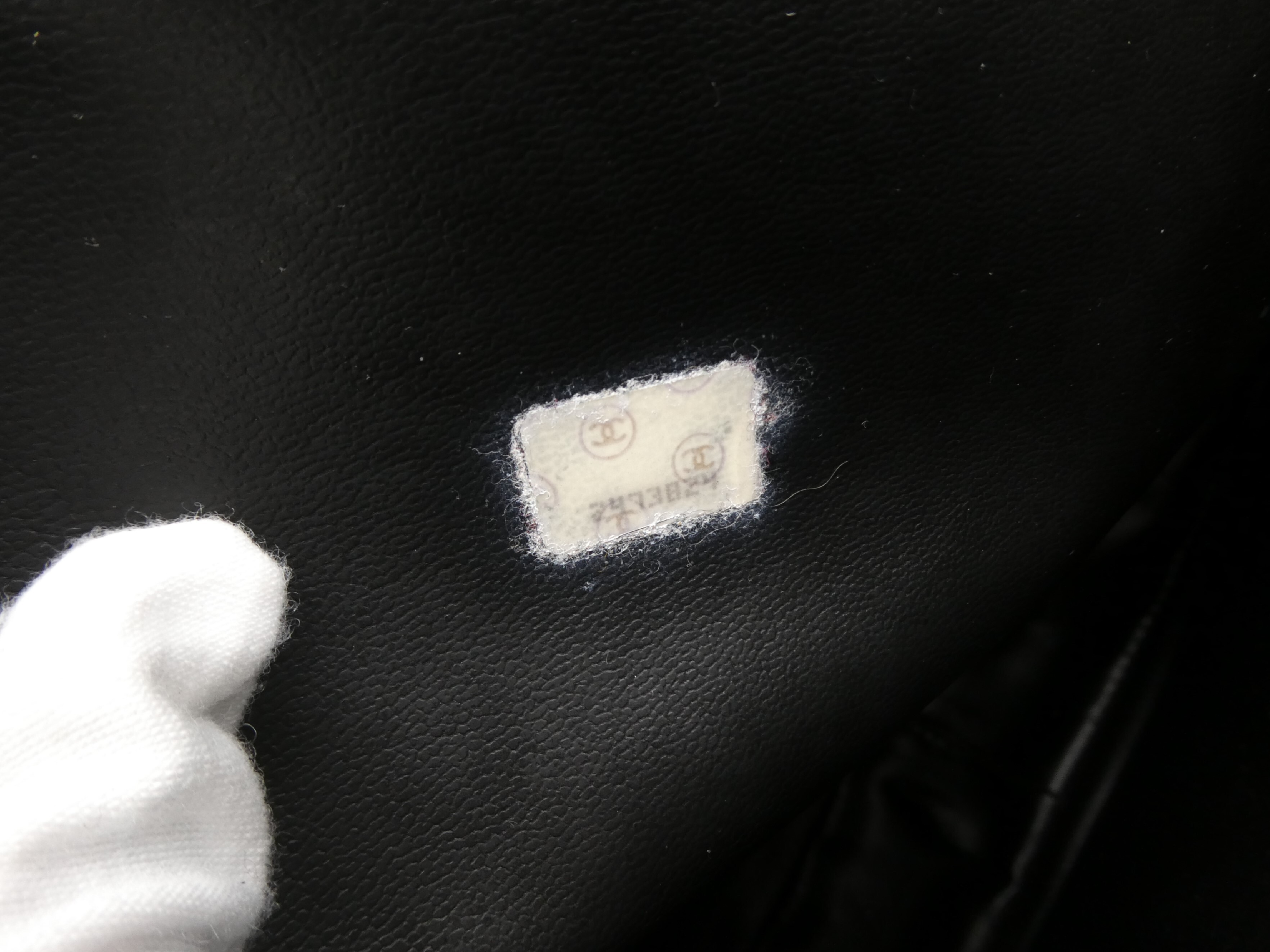 Large Coco Mark Caviar Skin Chain Shoulder Bag — view 9