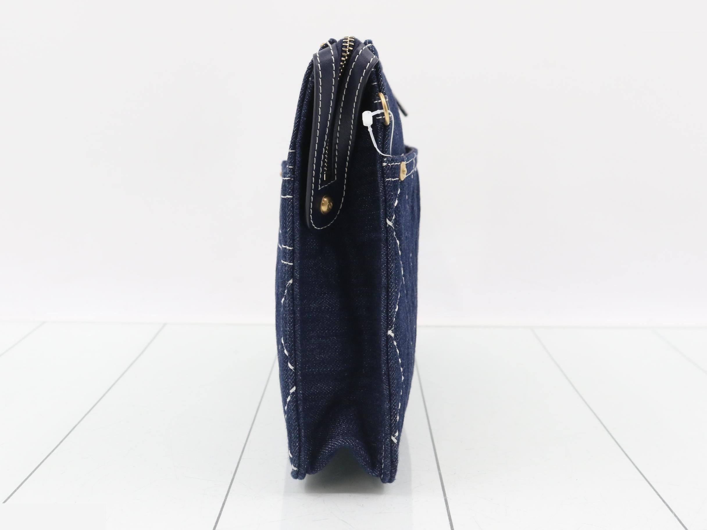 Denim clutch bag, second bag — view 3