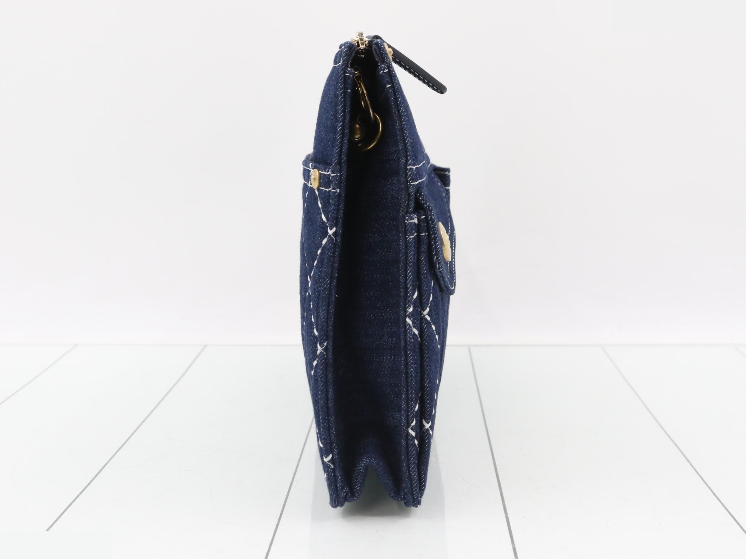 Denim clutch bag, second bag — view 4