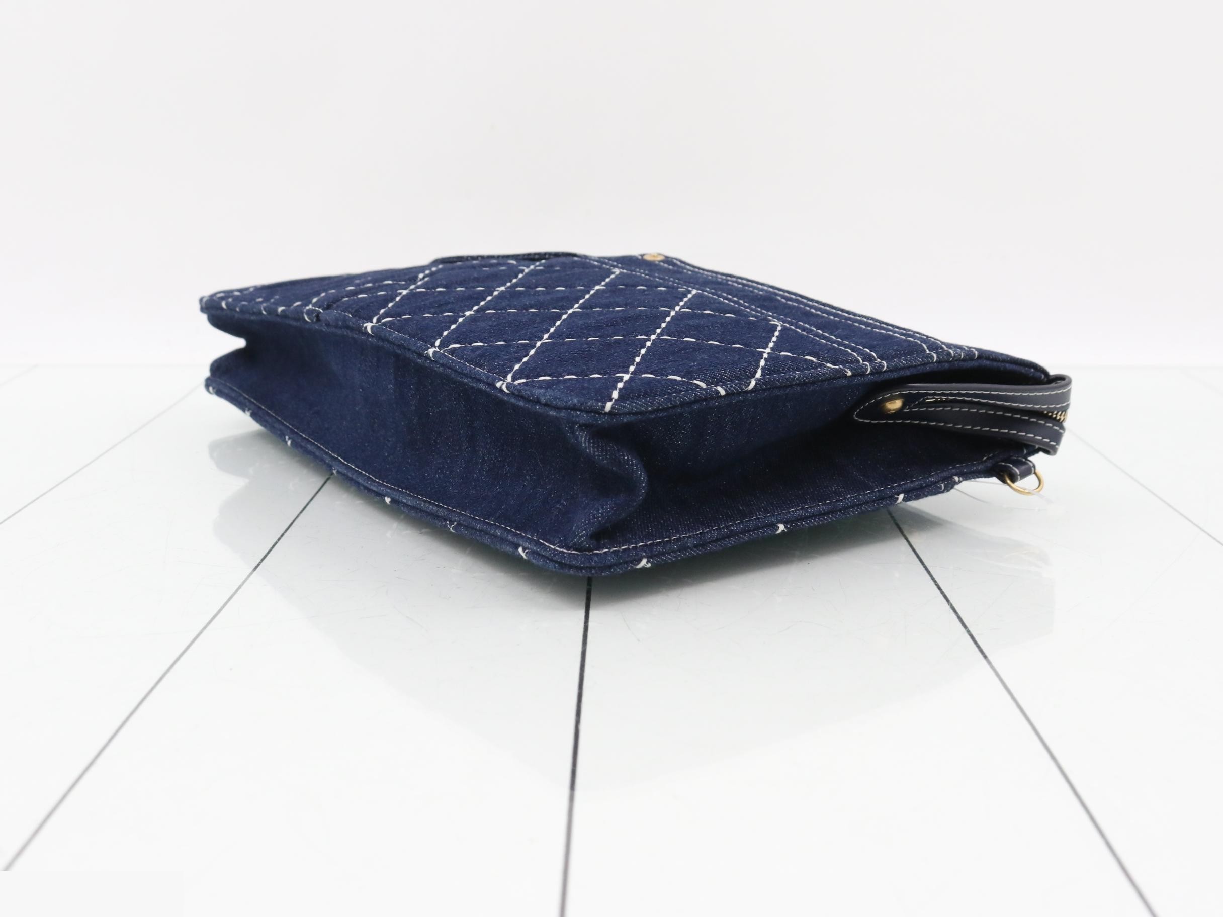Denim clutch bag, second bag — view 6